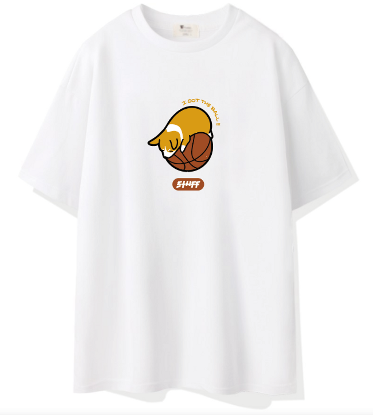 스터프(STUFF) 코기 IGTB 화이트 헤비 반팔티