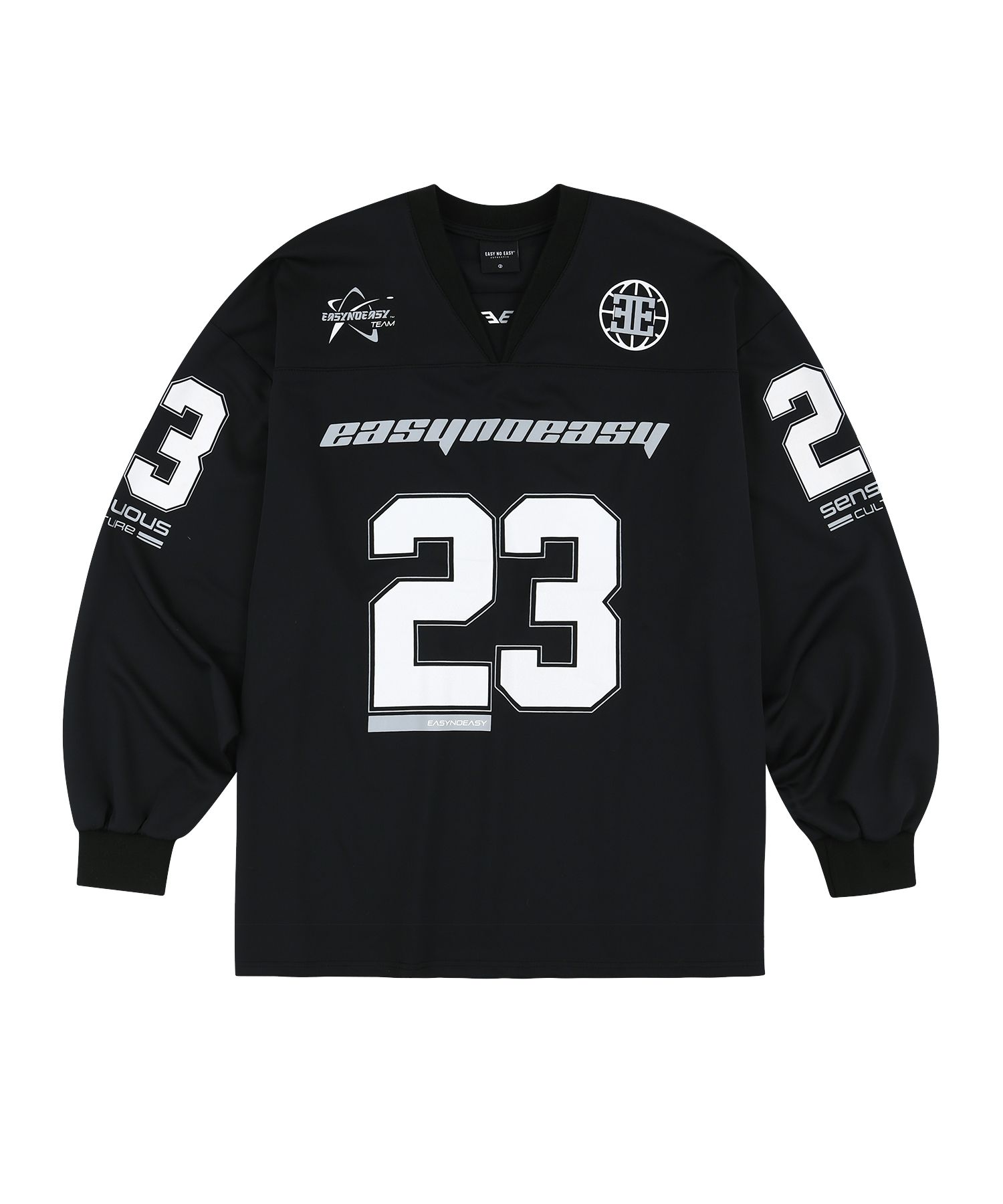 ★大人気★EASY NO EASY★Long Sleeve Football Jersey★追跡付 MUSINSA公式 | EASY NO EASY Long Sleeve Football Jersey - Navy
