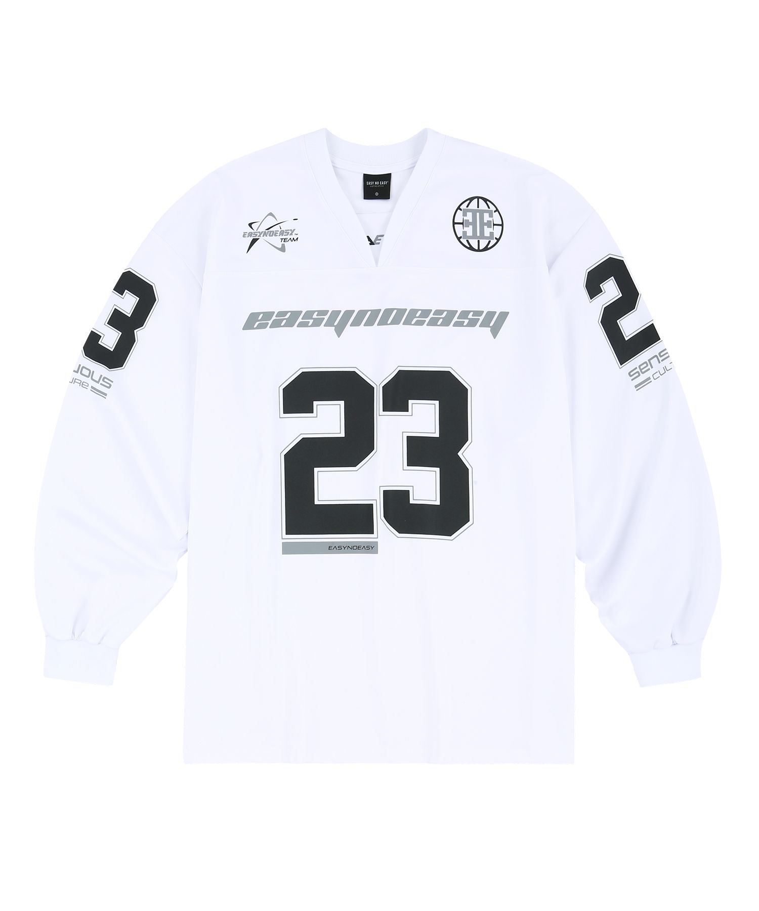 Tシャツ・カットソー [EASY NO EASY] Long Sleeve Football Jersey : 3color MUSINSA | EASY NO EASY Long Sleeve Football Jersey - Navy