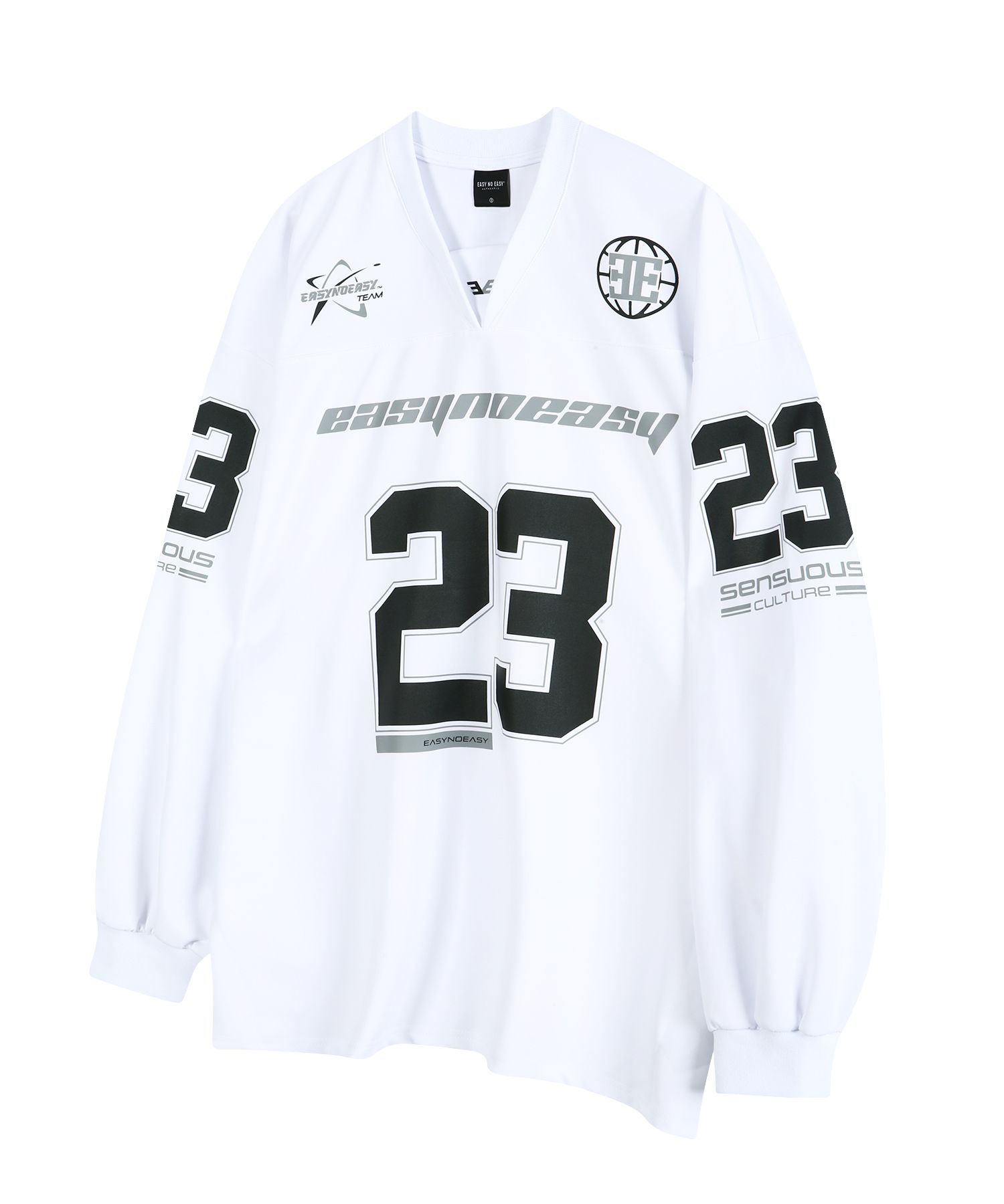 Tシャツ・カットソー [EASY NO EASY] LONG SLEEVE FOOTBALL JERSEY MUSINSA | EASY NO EASY Long Sleeve Football Jersey - Navy
