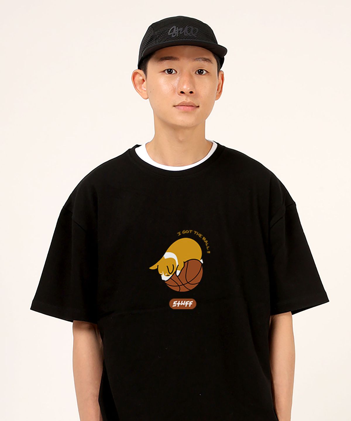 스터프(STUFF) 코기 IGTB 블랙 헤비 반팔티