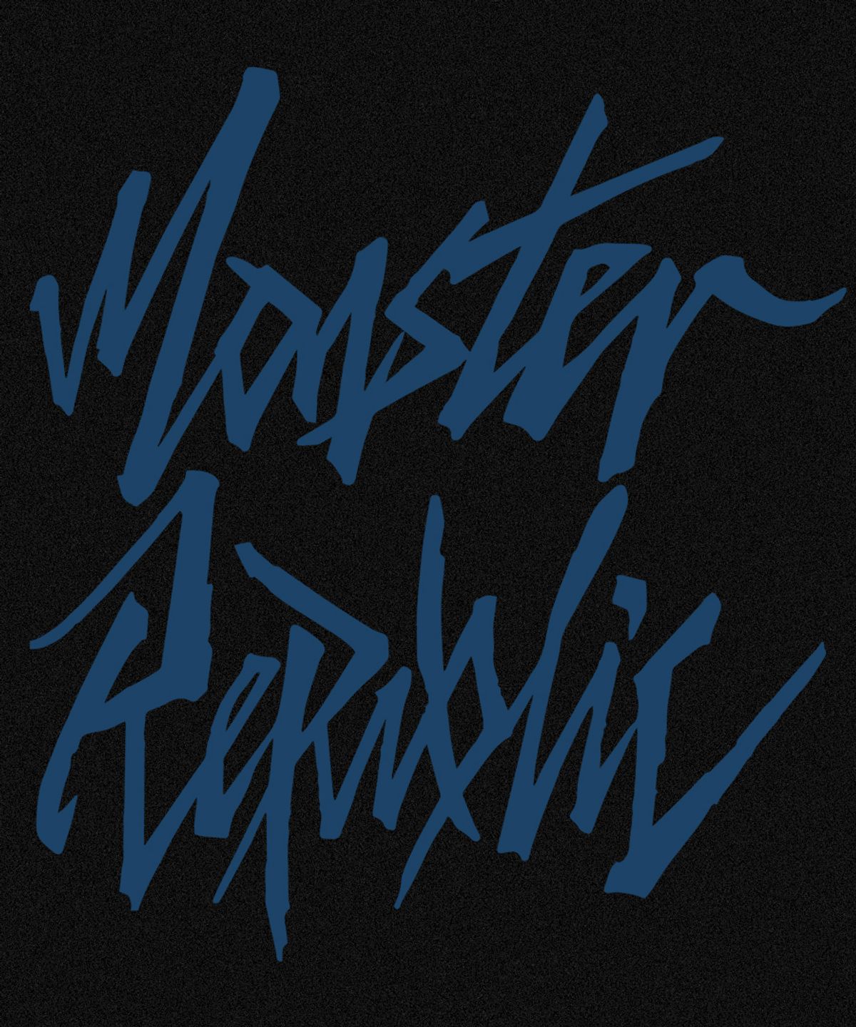 몬스터리퍼블릭(MONSTER REPUBLIC) 무브먼트 로고 인디고블루 후드티 블랙