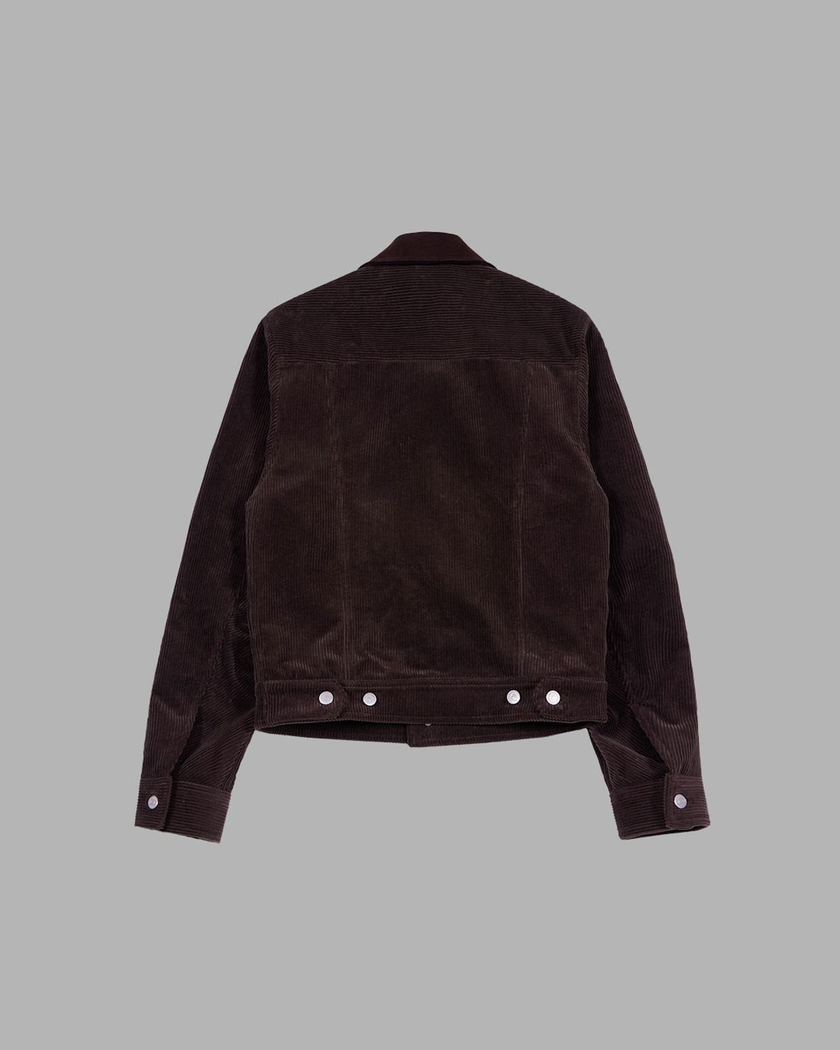 더뮤지엄비지터(THEMUSEUMVISITOR) CORDUROY SUEDE TRUCKER JACKET (BROWN)