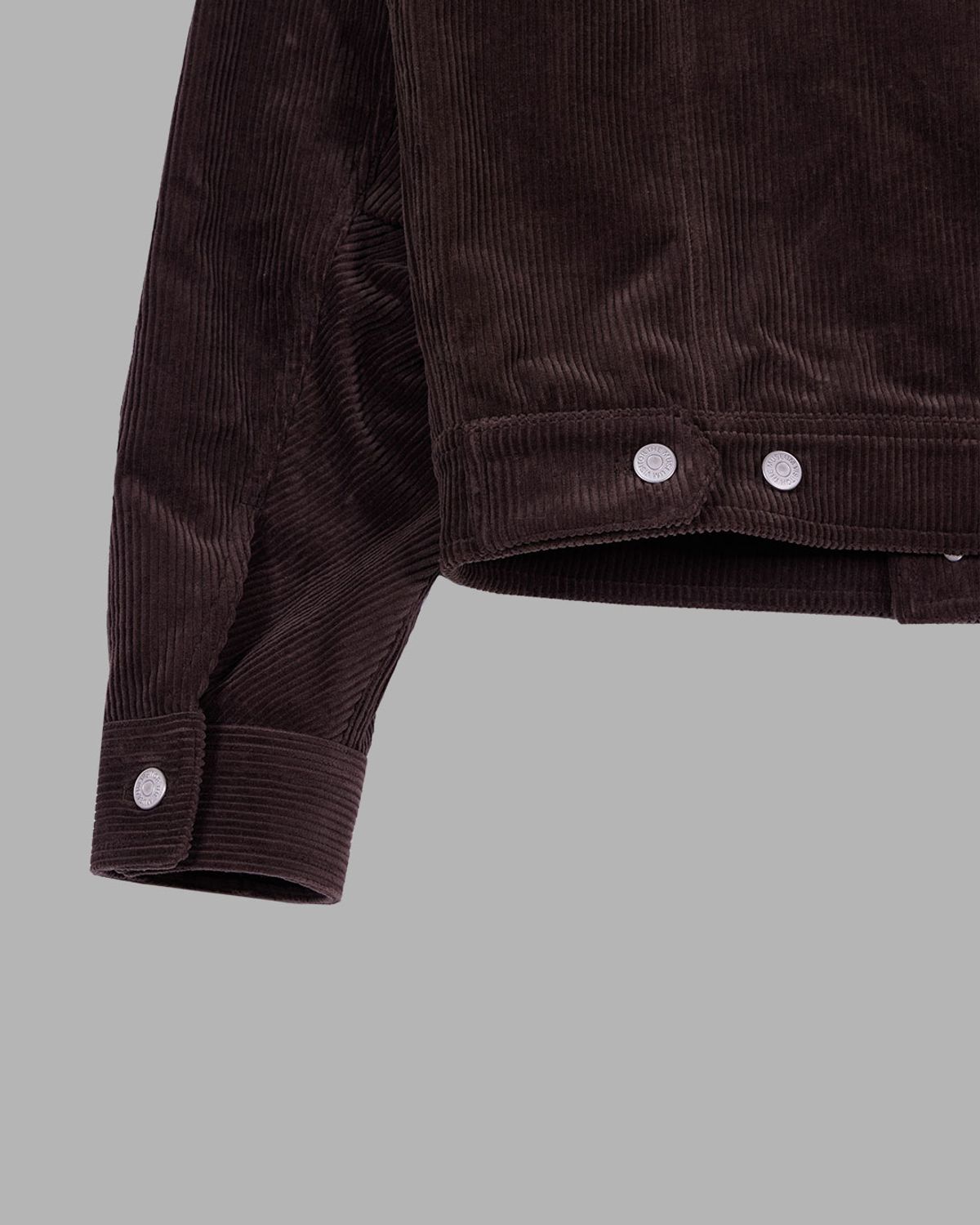 더뮤지엄비지터(THEMUSEUMVISITOR) CORDUROY SUEDE TRUCKER JACKET (BROWN)