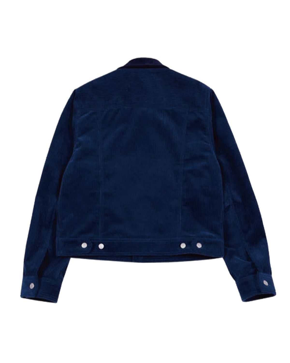 더뮤지엄비지터(THEMUSEUMVISITOR) CORDUROY SUEDE TRUCKER JACKET (NAVY)