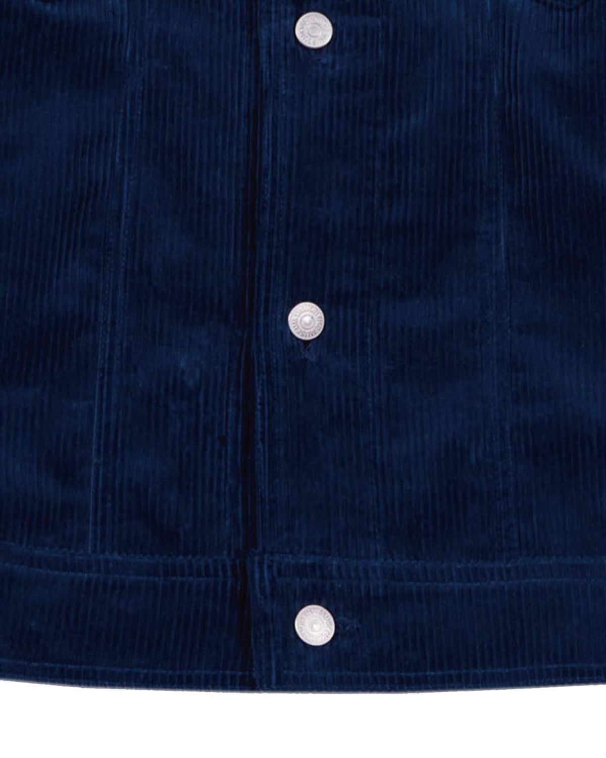 더뮤지엄비지터(THEMUSEUMVISITOR) CORDUROY SUEDE TRUCKER JACKET (NAVY)