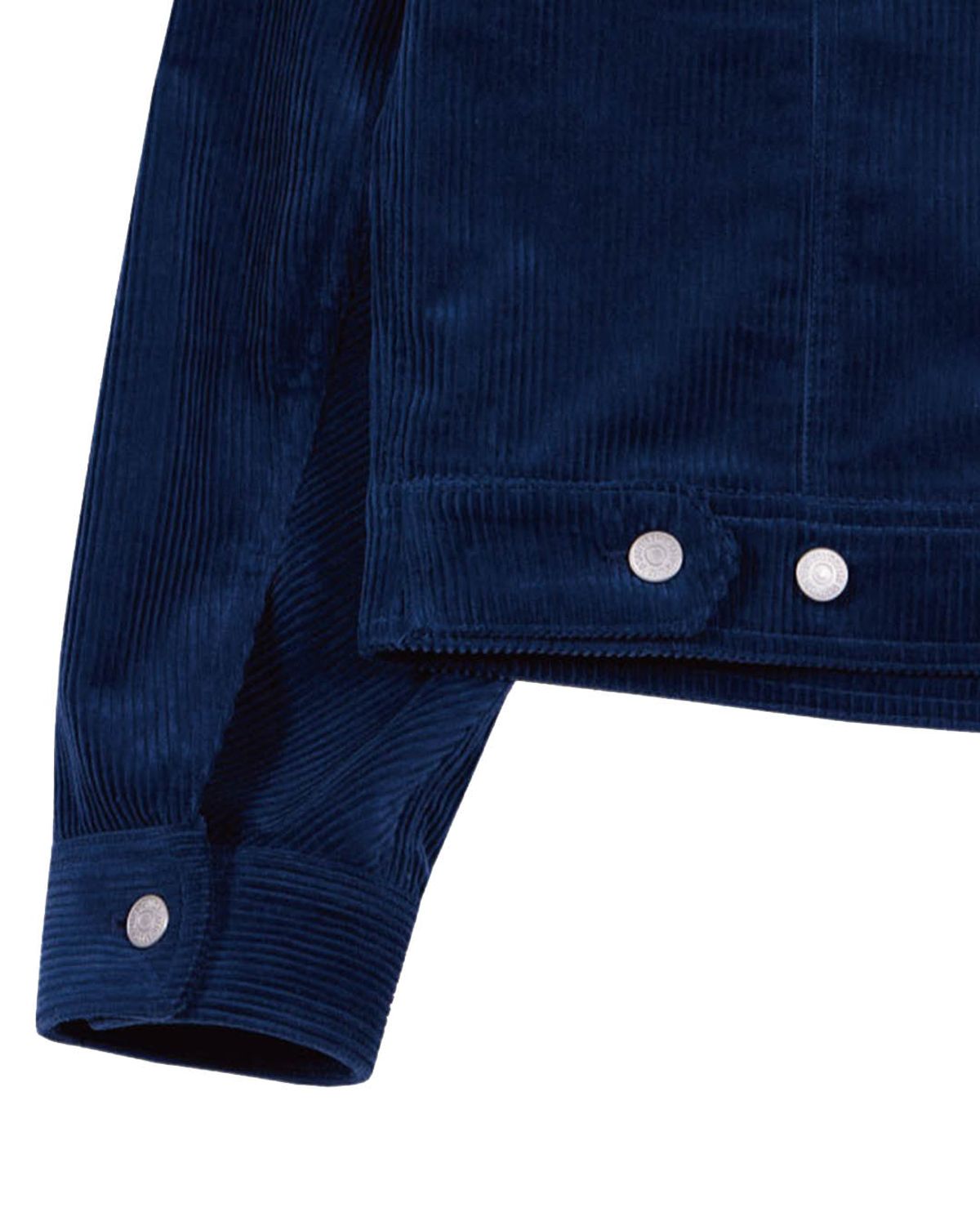 더뮤지엄비지터(THEMUSEUMVISITOR) CORDUROY SUEDE TRUCKER JACKET (NAVY)