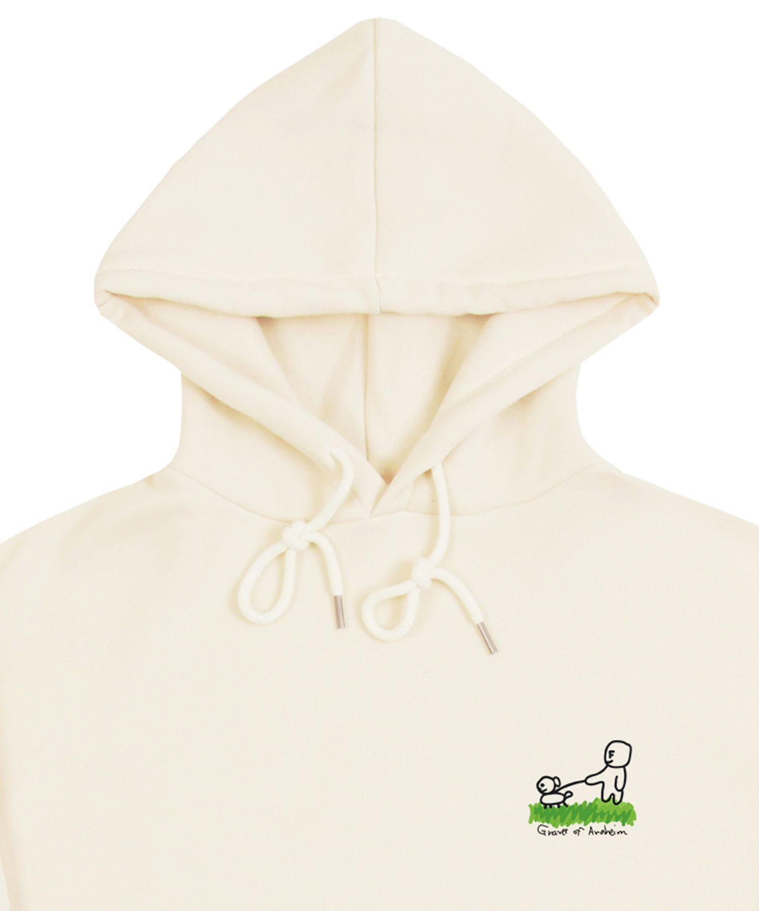 MUSINSA | GRAVER [UNISEX]Human Puppy Work Hoodie_Cream
