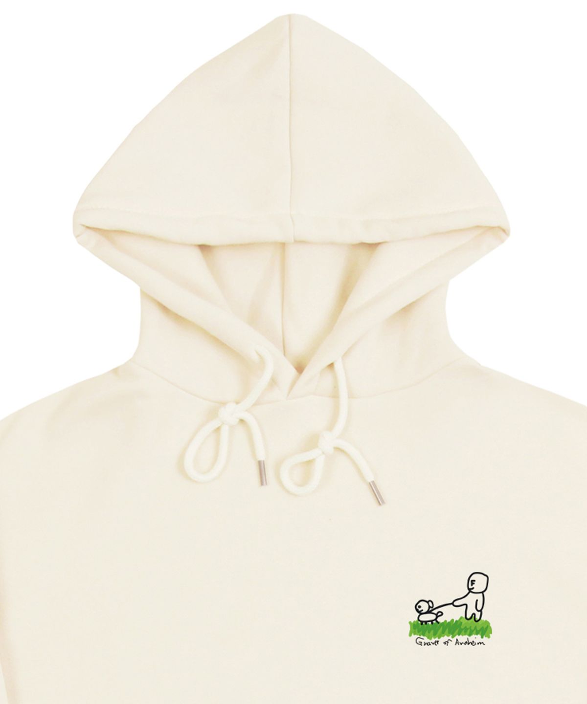 그레이버(GRAVER) [UNISEX]휴먼 퍼피 워크 후드티_크림