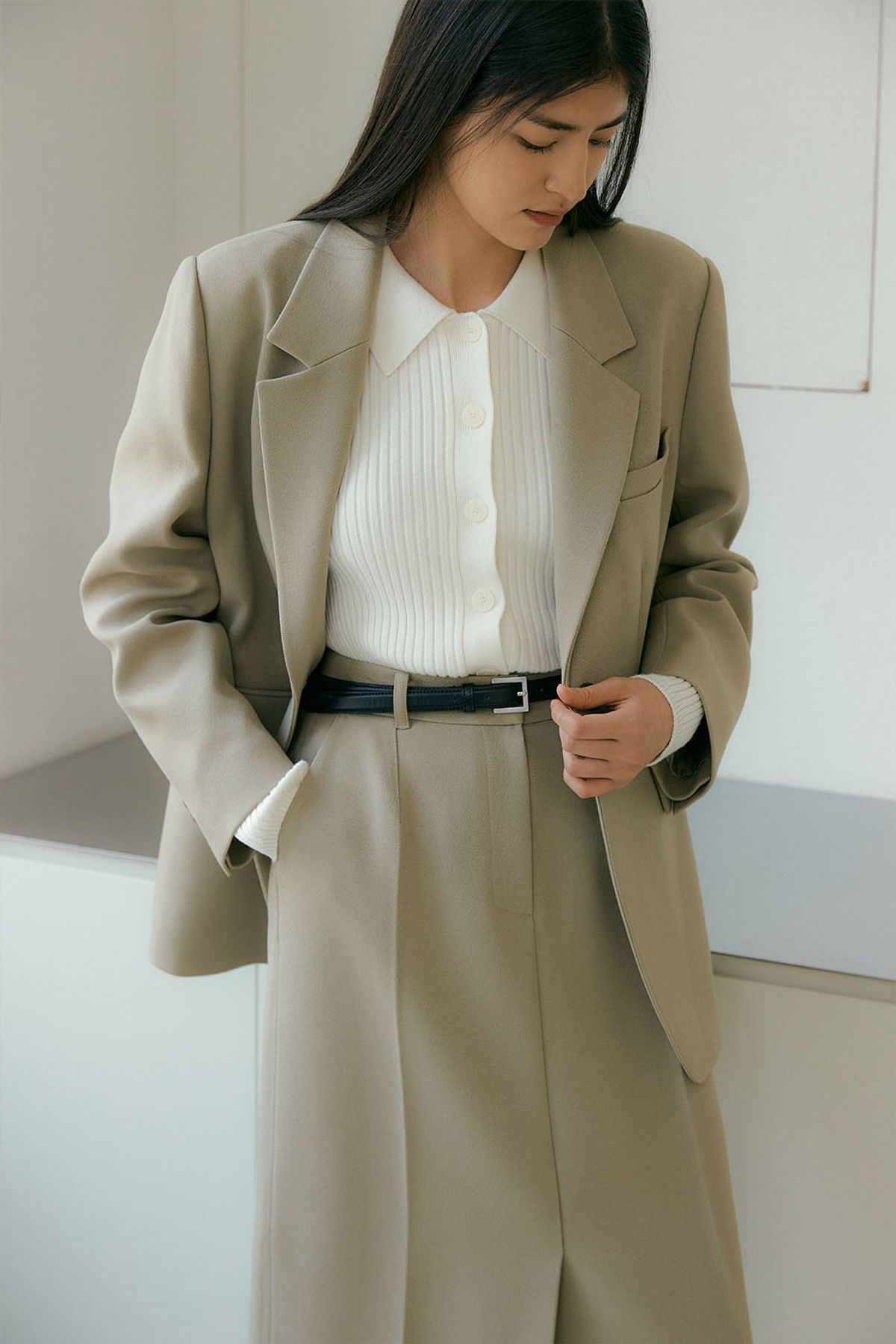 더페니(THE PENNY) BASIC ONE BUTTON JACKET