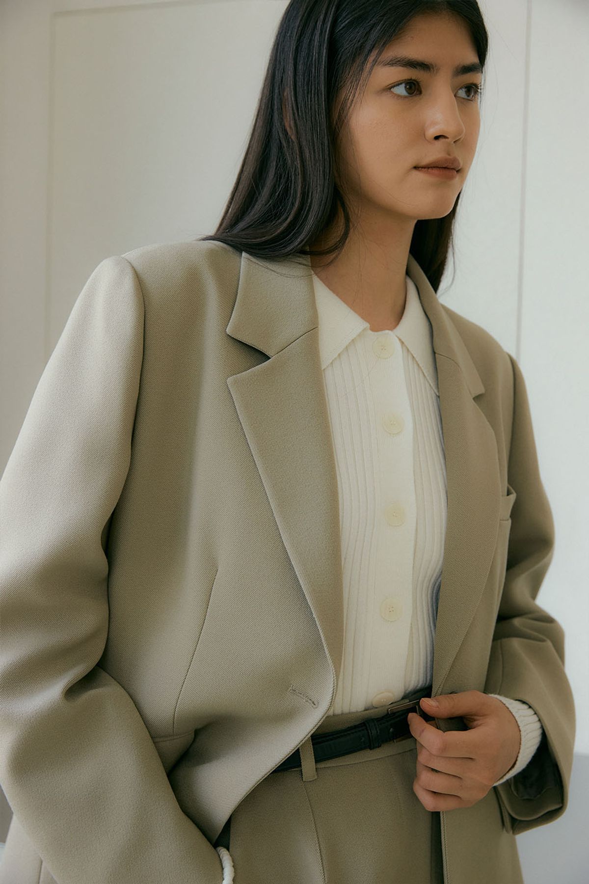 더페니(THE PENNY) BASIC ONE BUTTON JACKET
