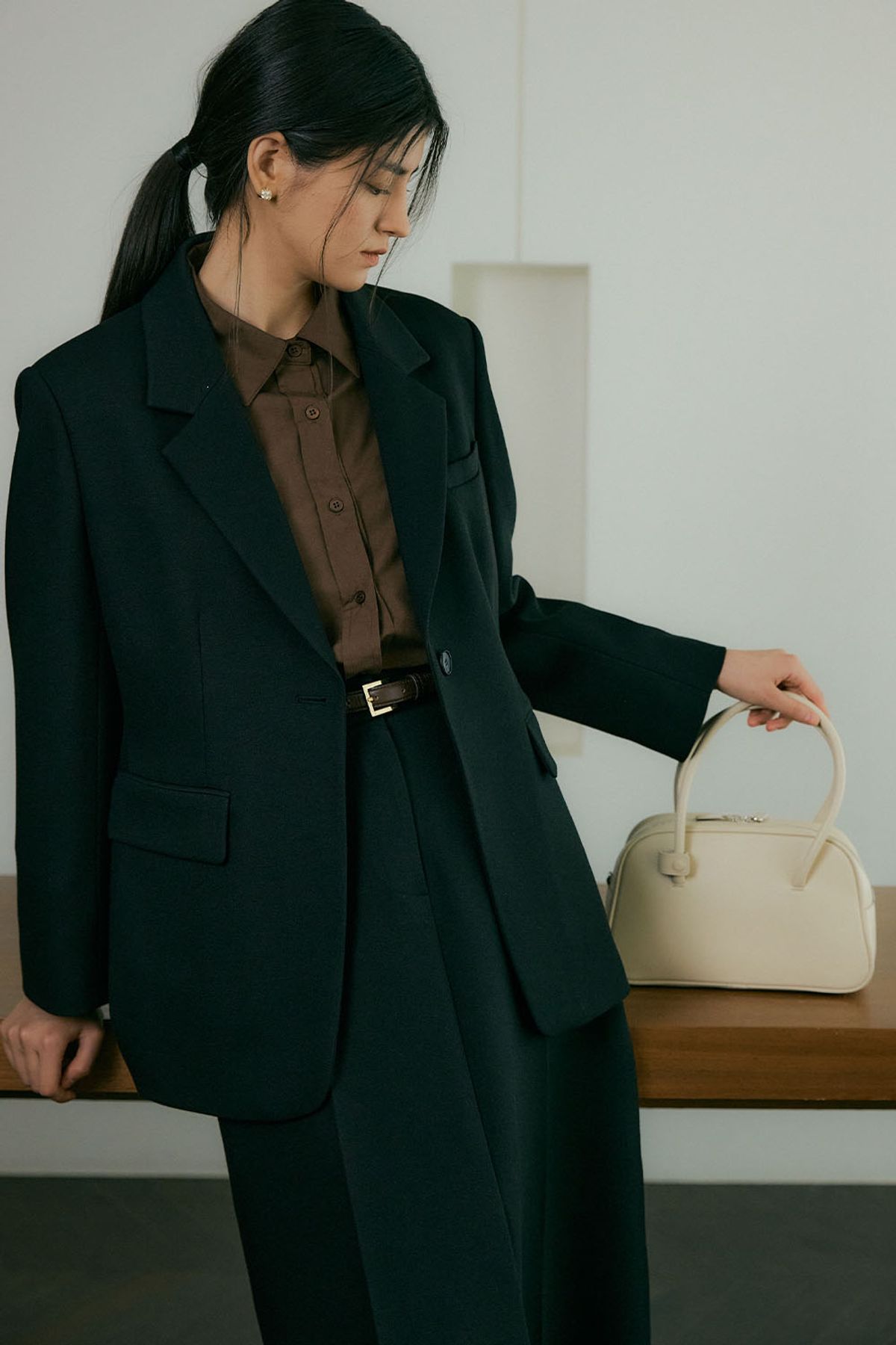 더페니(THE PENNY) BASIC ONE BUTTON JACKET