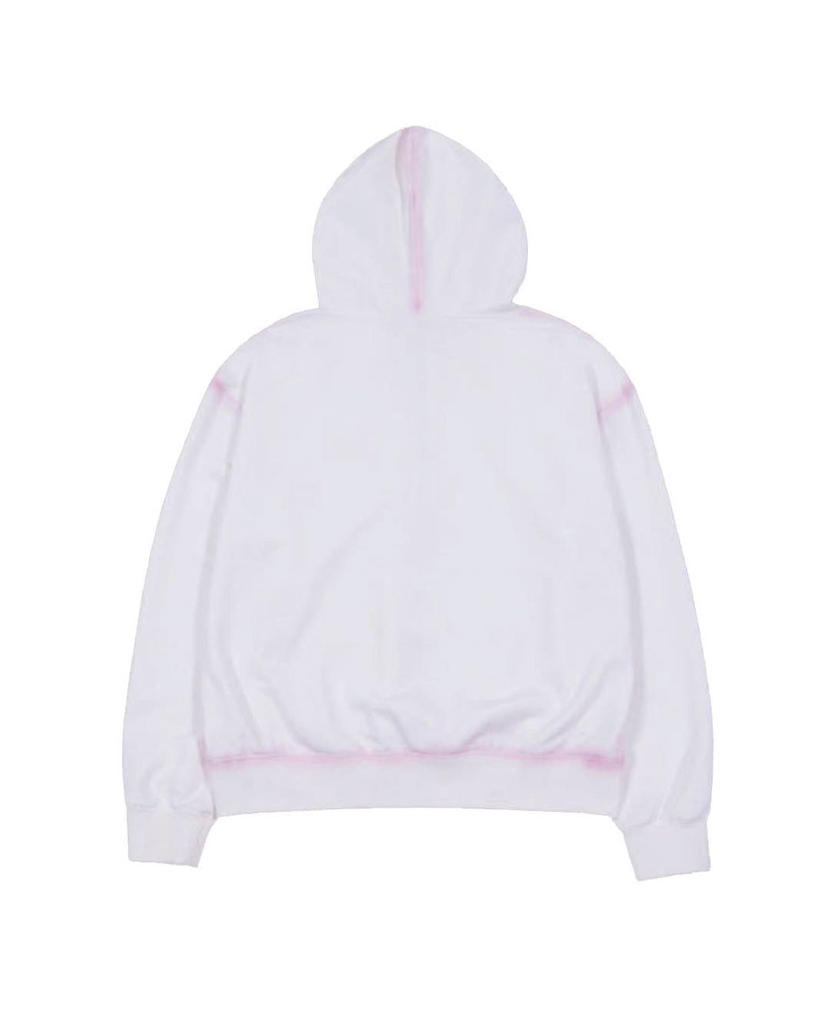 더뮤지엄비지터(THEMUSEUMVISITOR) SPRAY PRINTED ZIP UP HOODY (WHITE)