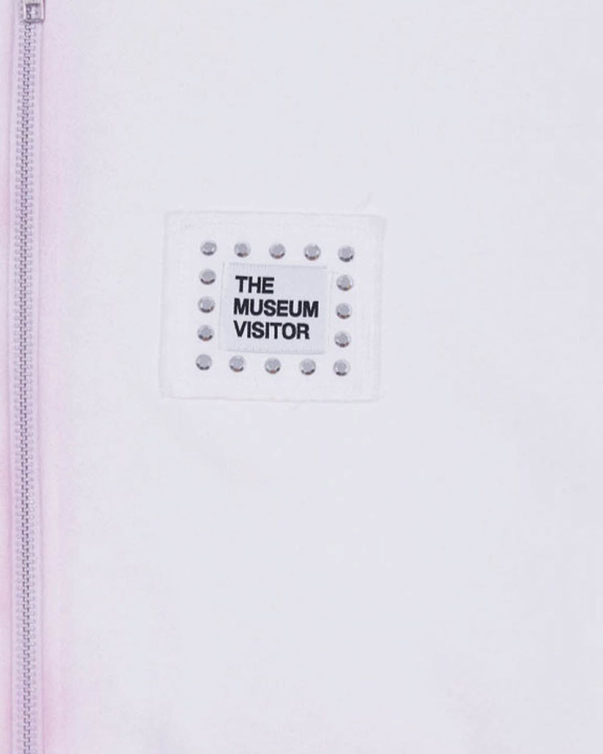 더뮤지엄비지터(THEMUSEUMVISITOR) SPRAY PRINTED ZIP UP HOODY (WHITE)
