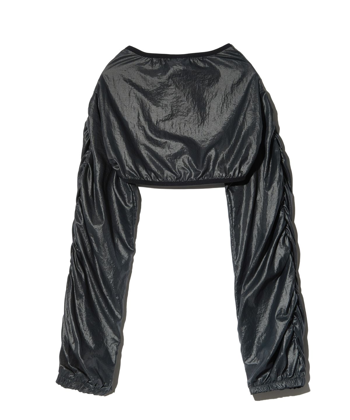 피스메이커(PIECE MAKER) NYLON SHIRRING BOLERO (CHARCOAL)