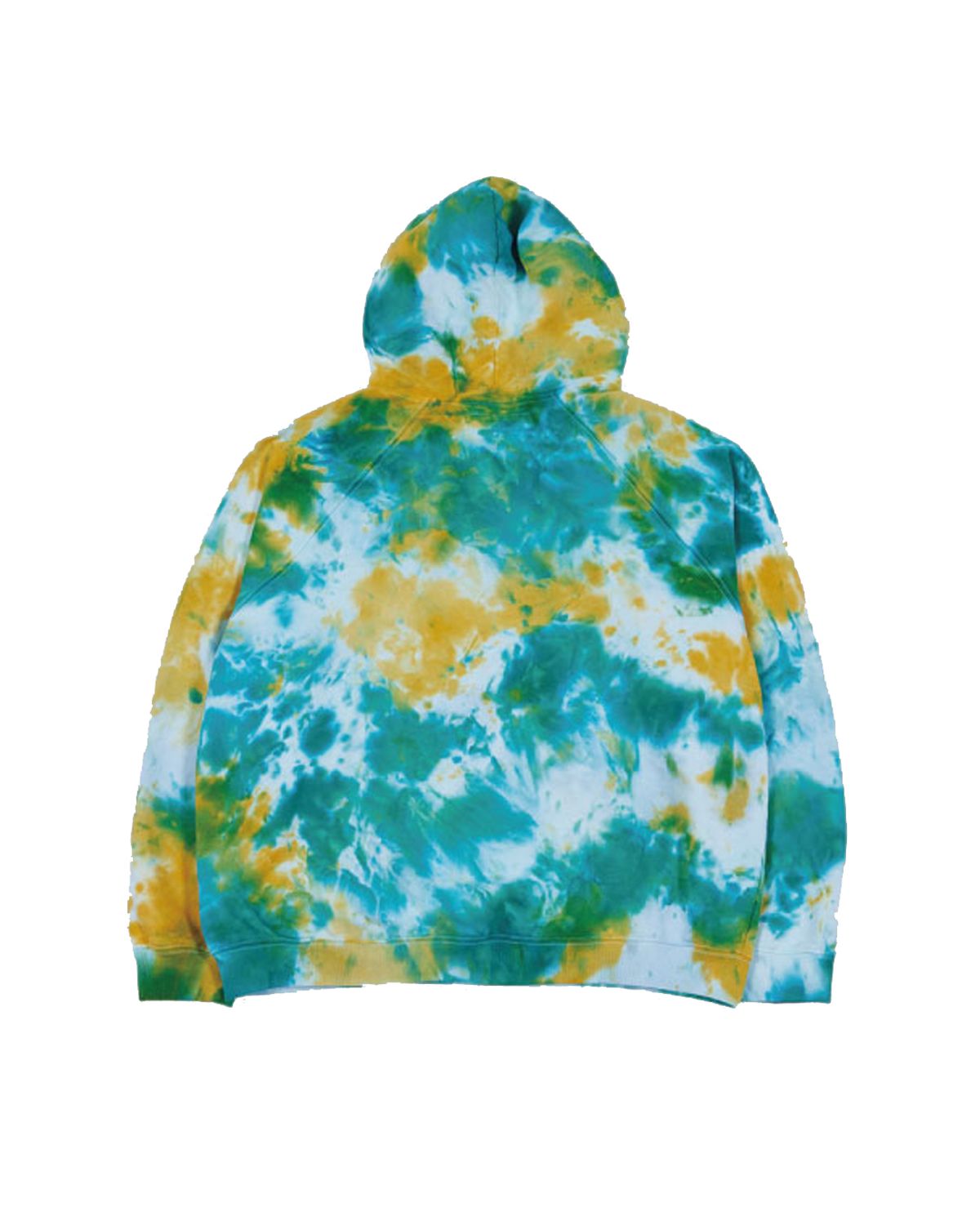 더뮤지엄비지터(THEMUSEUMVISITOR) LETTERING PRINTED TIE DYEING HOODY (GREEN)