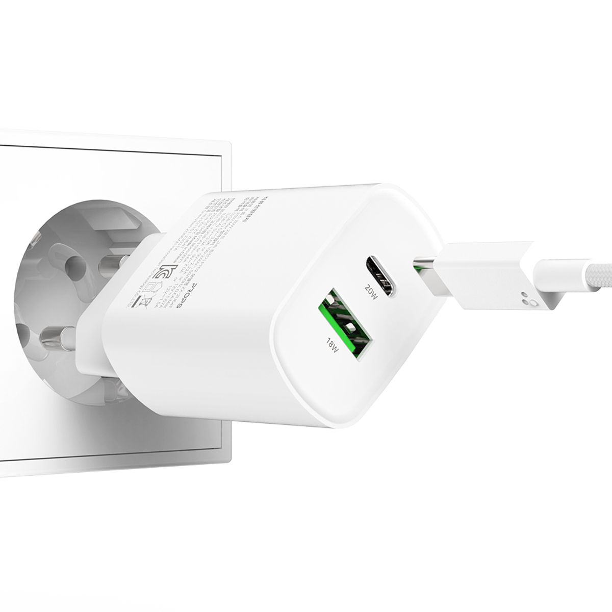 프롭스(PROPS) 20W 2PORT 충전기 USB C타입 고속 멀티 충전기