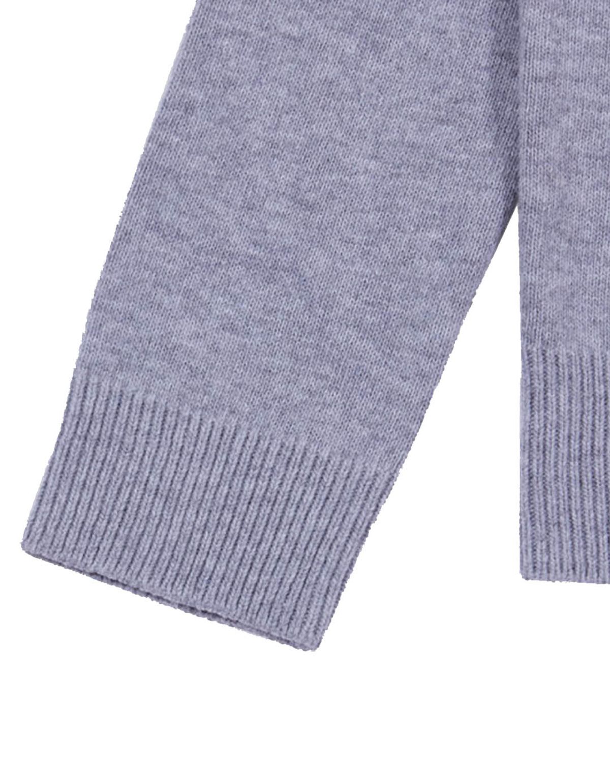더뮤지엄비지터(THEMUSEUMVISITOR) US HEART PATCH STITCHED KNIT (GREY)