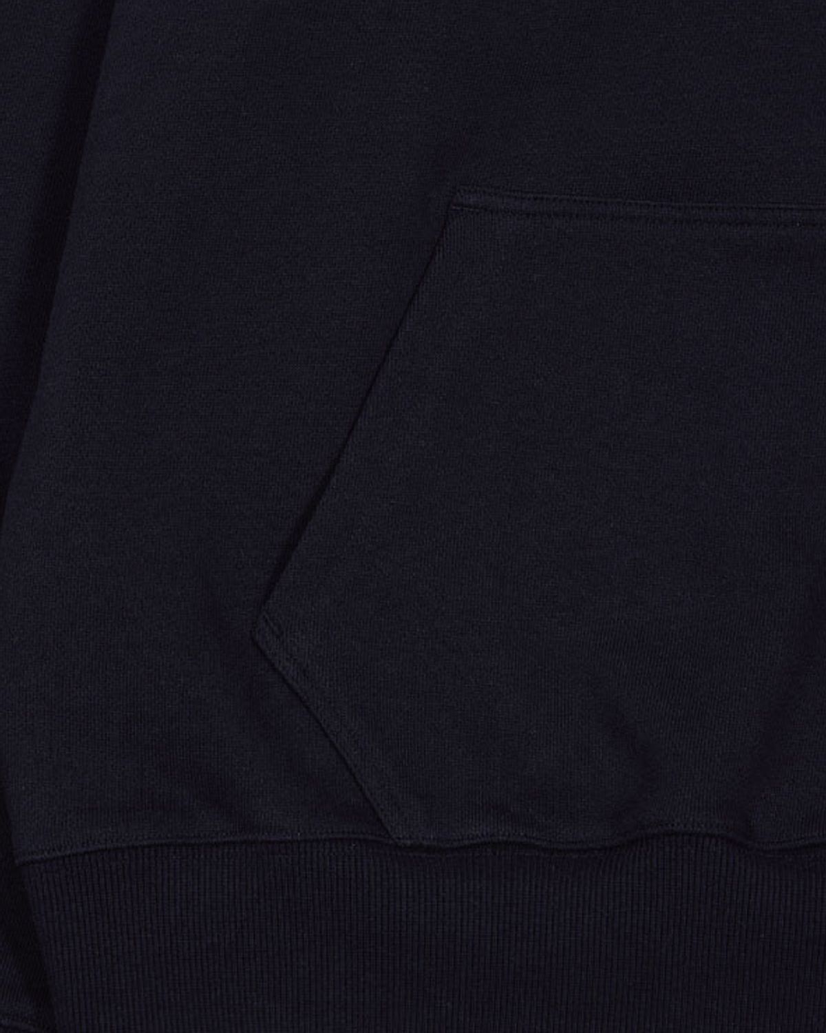 더뮤지엄비지터(THEMUSEUMVISITOR) CUBIC LOGO STITCHED ESSENTIAL HOODY (BLACK)
