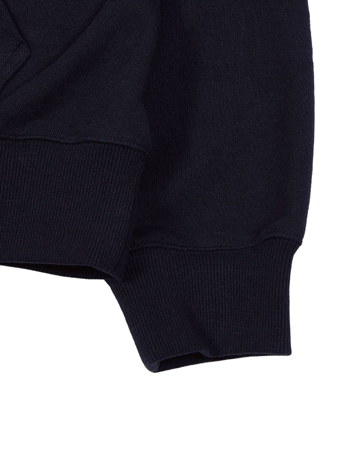 더뮤지엄비지터(THEMUSEUMVISITOR) CUBIC LOGO STITCHED ESSENTIAL HOODY (BLACK)
