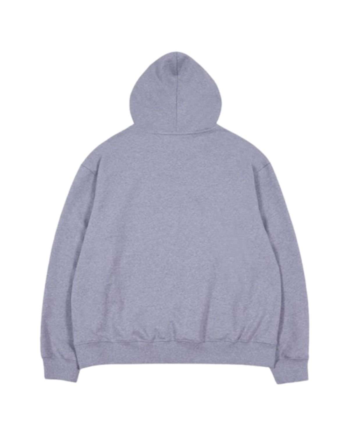 더뮤지엄비지터(THEMUSEUMVISITOR) CUBIC LOGO STITCHED ESSENTIAL HOODY (GREY)