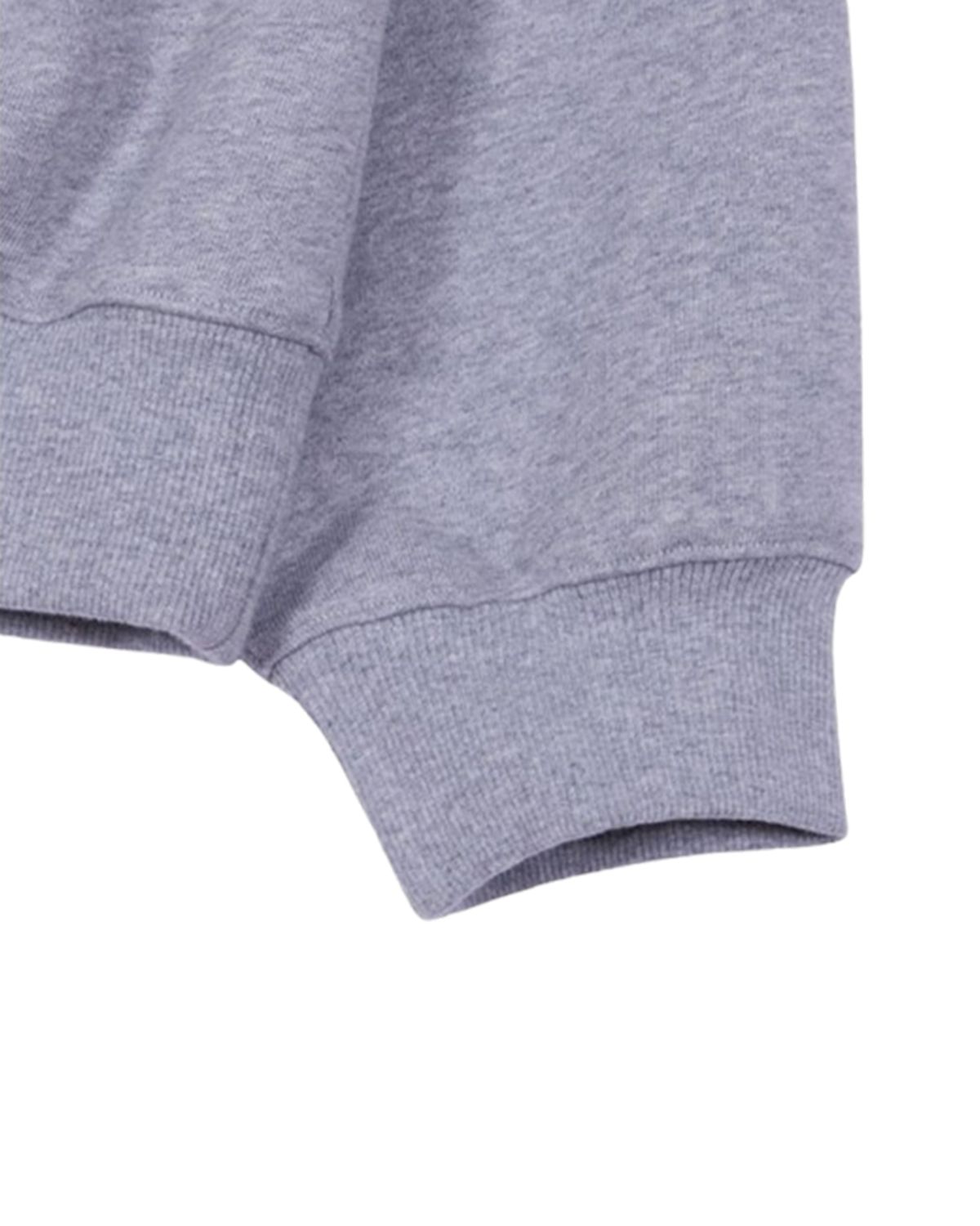 더뮤지엄비지터(THEMUSEUMVISITOR) CUBIC LOGO STITCHED ESSENTIAL HOODY (GREY)