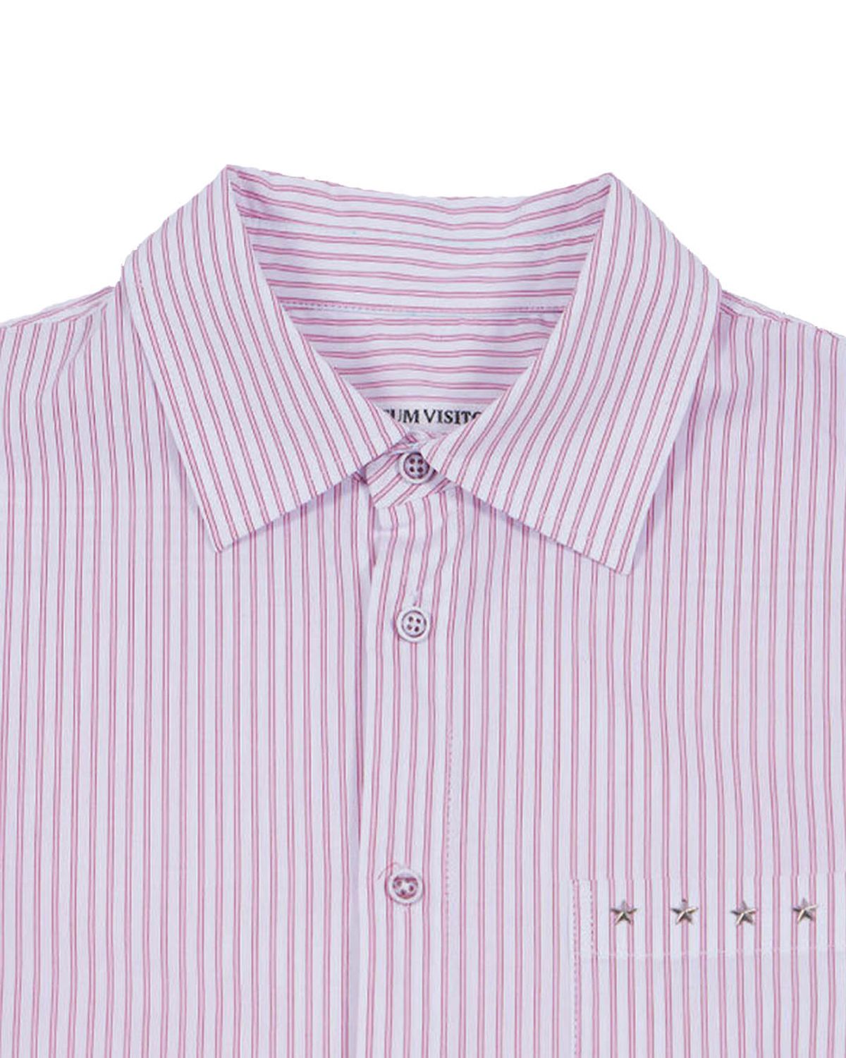 더뮤지엄비지터(THEMUSEUMVISITOR) FIVE STAR STUD POCKET SHIRTS (RED)