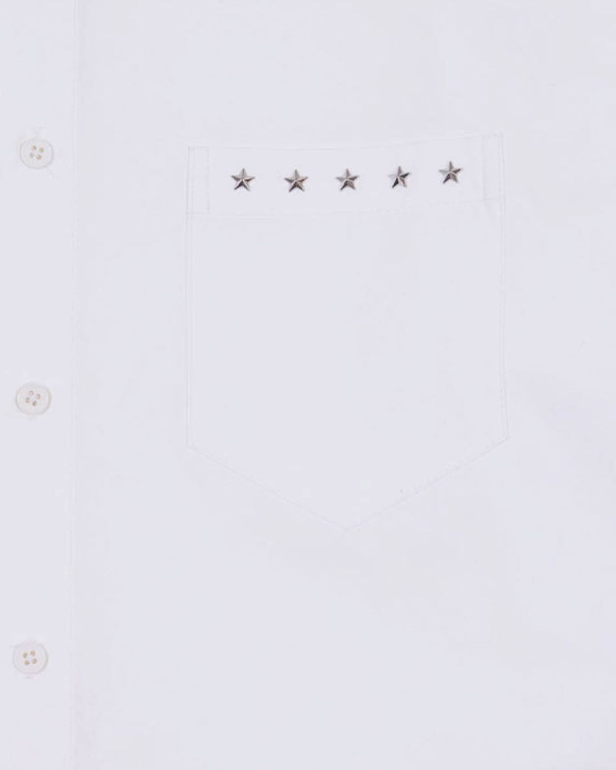 더뮤지엄비지터(THEMUSEUMVISITOR) FIVE STAR STUD POCKET SHIRTS (WHITE)