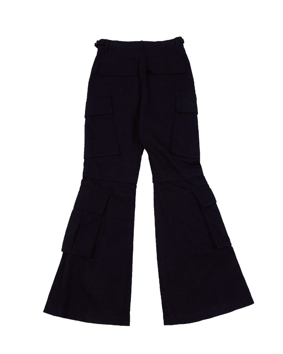 더뮤지엄비지터(THEMUSEUMVISITOR) TEN FLAP POCKET BOOTSCUT CARGO PANTS (BLACK)