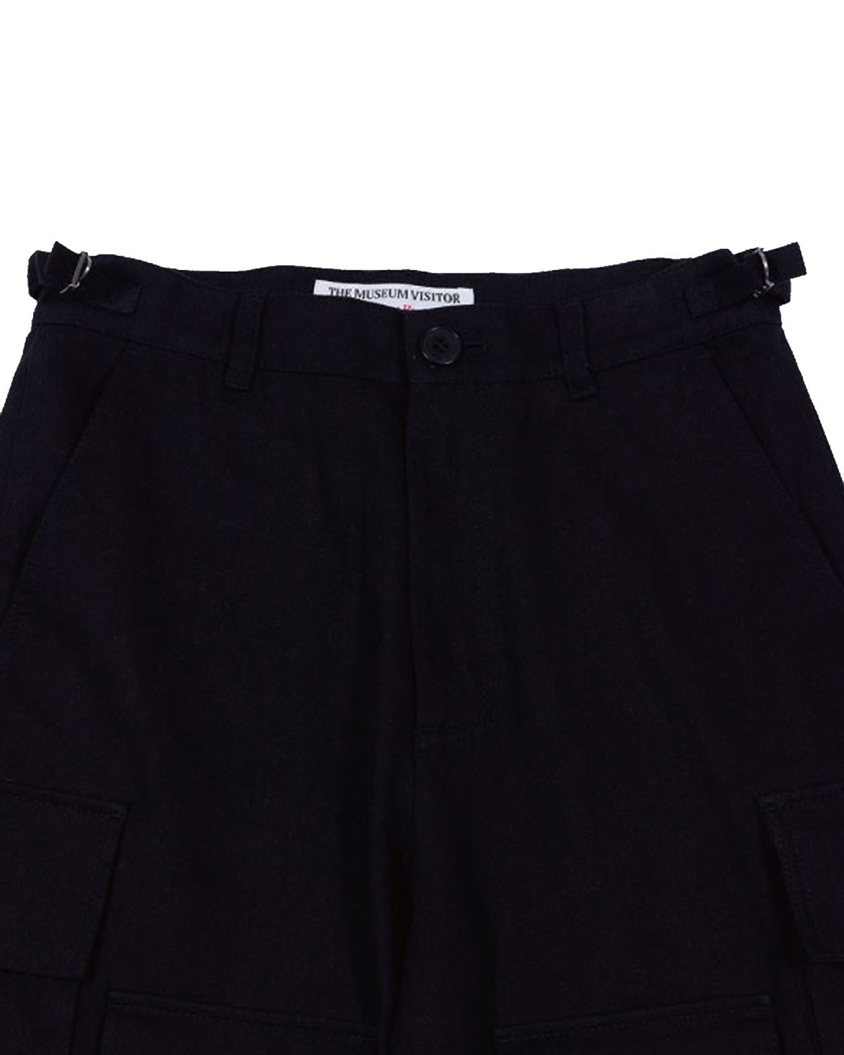더뮤지엄비지터(THEMUSEUMVISITOR) TEN FLAP POCKET BOOTSCUT CARGO PANTS (BLACK)