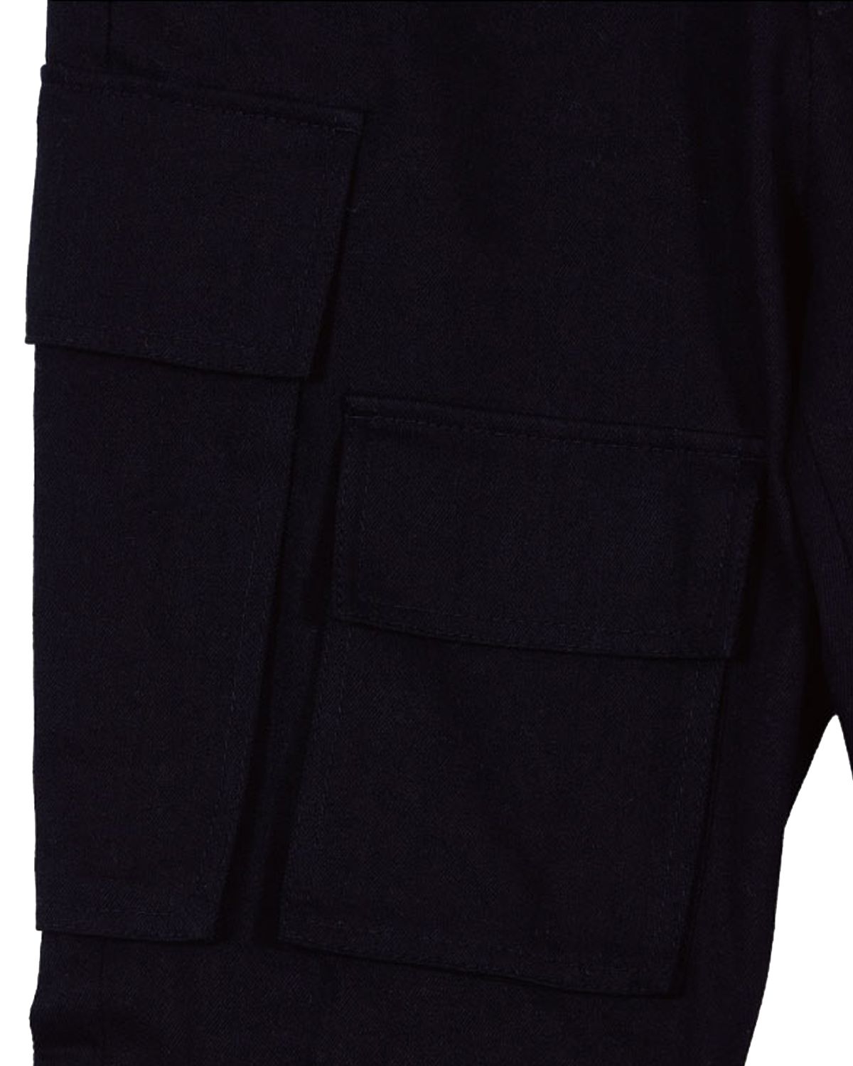 더뮤지엄비지터(THEMUSEUMVISITOR) TEN FLAP POCKET BOOTSCUT CARGO PANTS (BLACK)