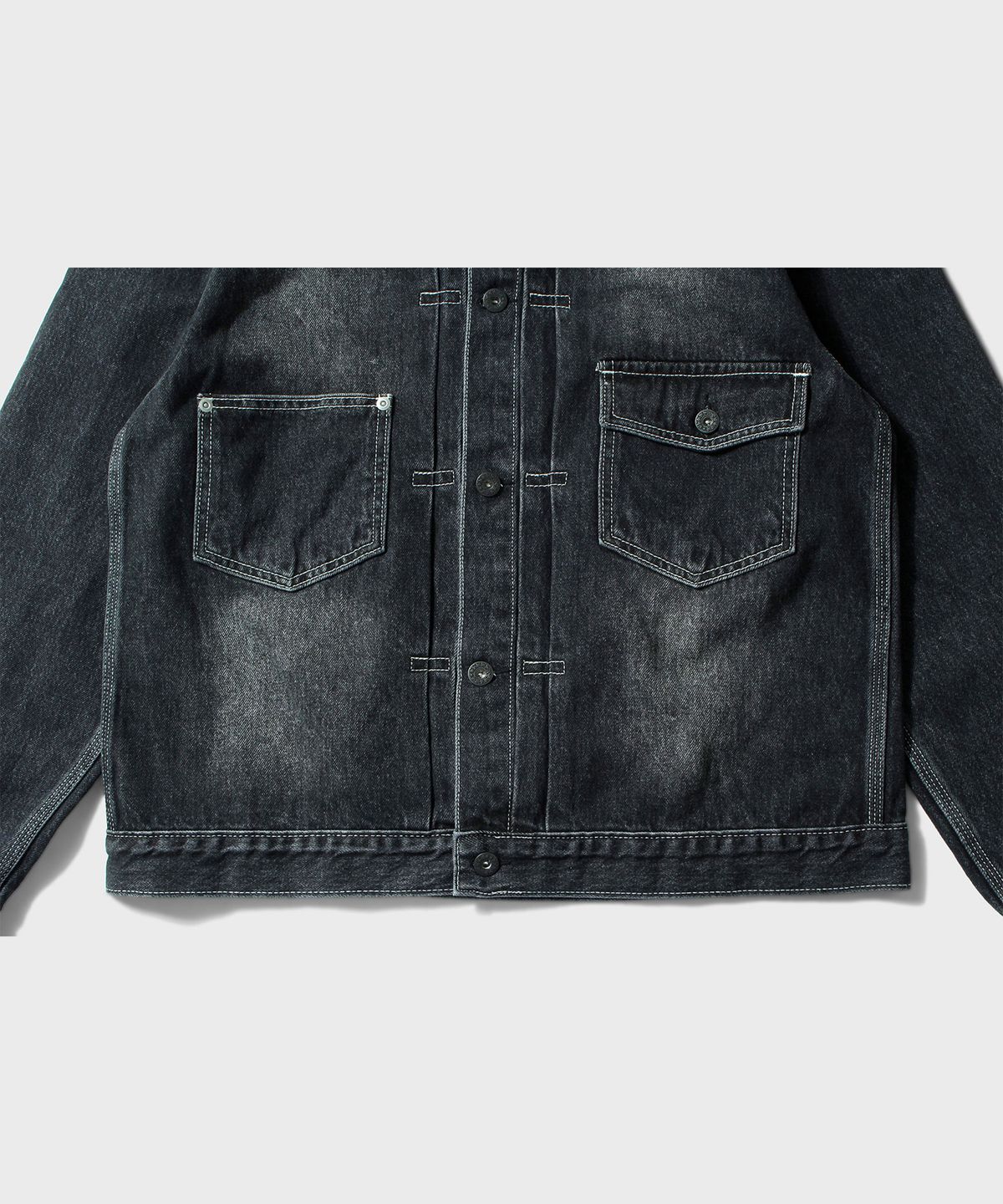 비디알(VDR) 302 Denim Jacket [Faded Black]