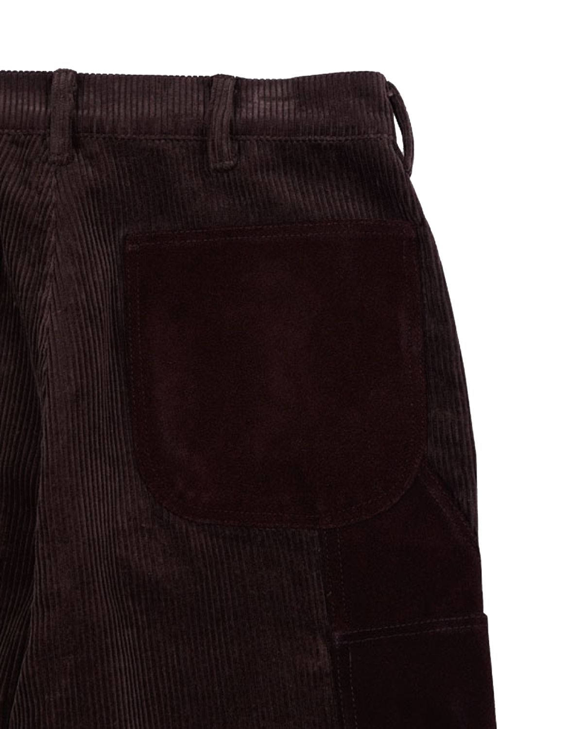 더뮤지엄비지터(THEMUSEUMVISITOR) CORDUROY SUEDE CARPENTER PANTS (BROWN)