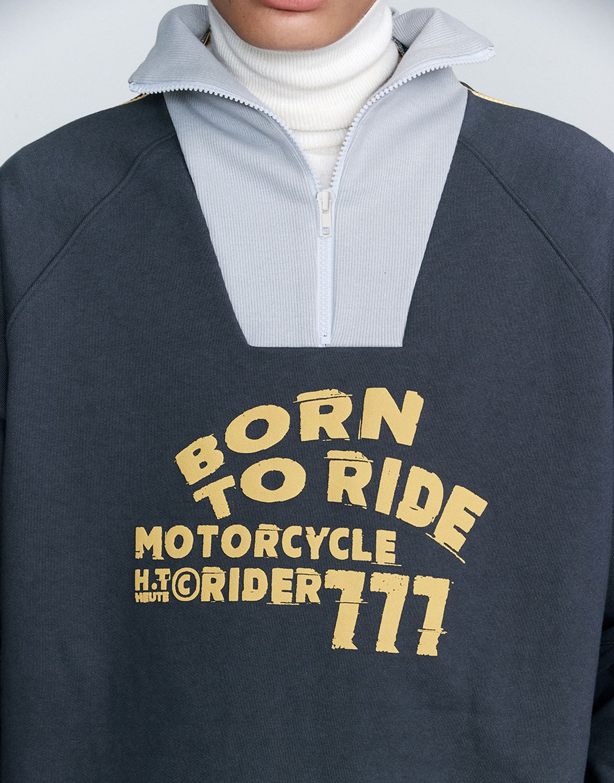호이테(HEUTE) BORN TO RIDE SWEATSHIRTS (CHARCOAL)