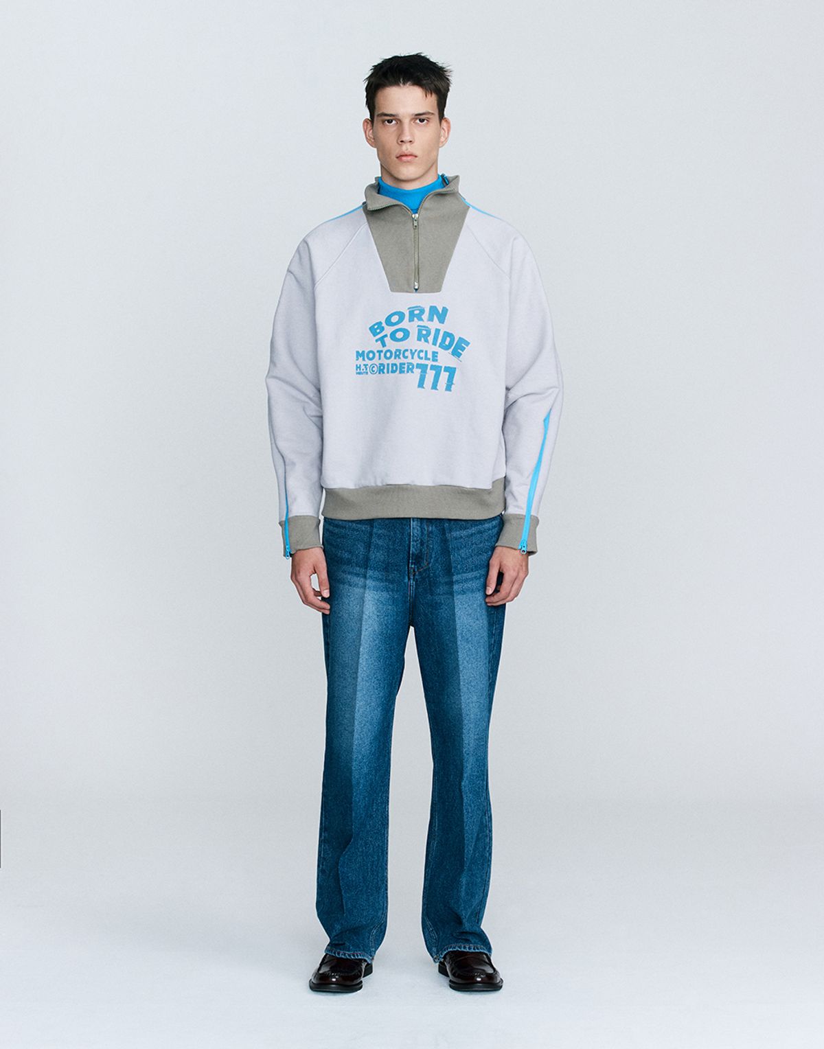 호이테(HEUTE) BORN TO RIDE SWEATSHIRTS (GREY)
