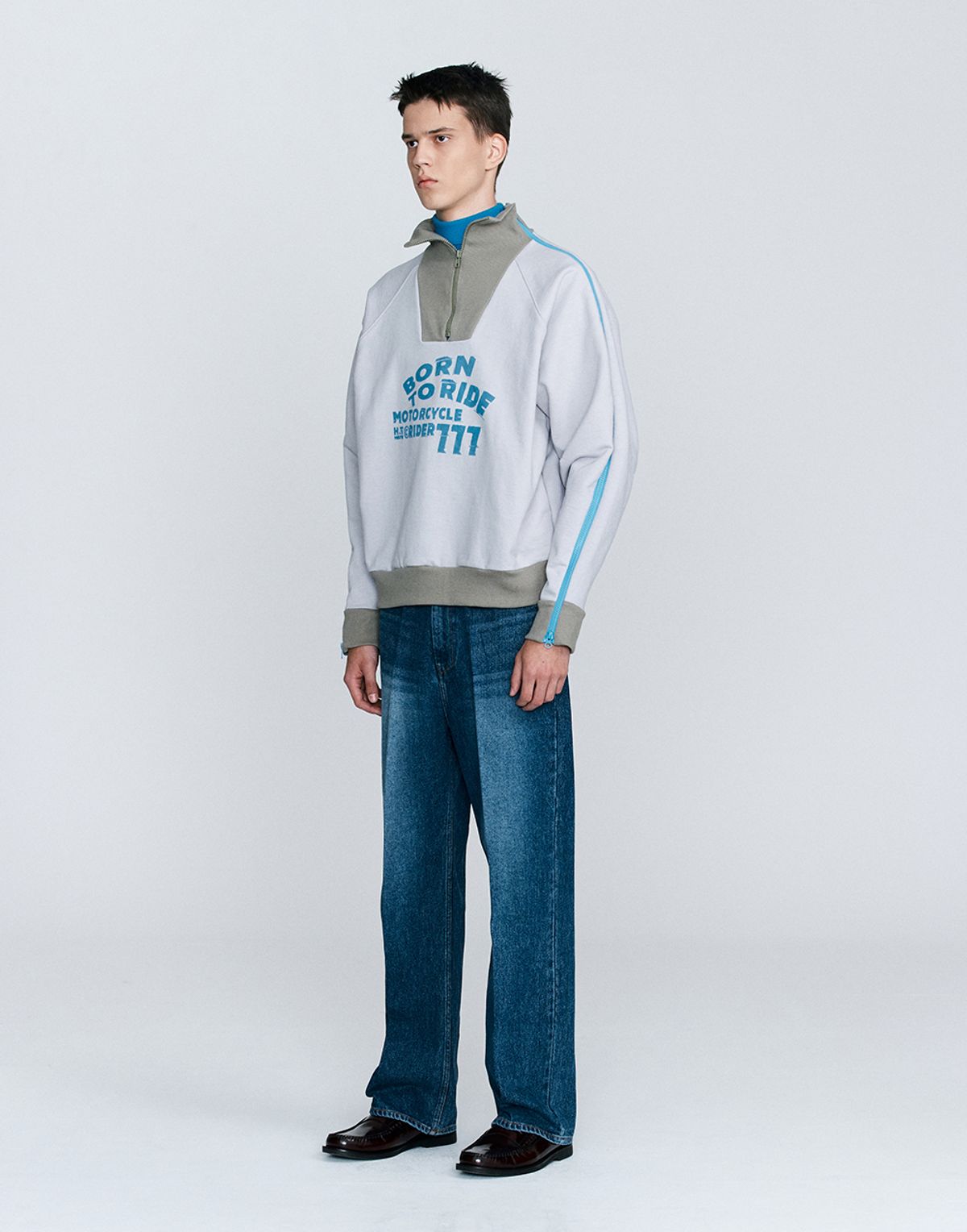 호이테(HEUTE) BORN TO RIDE SWEATSHIRTS (GREY)