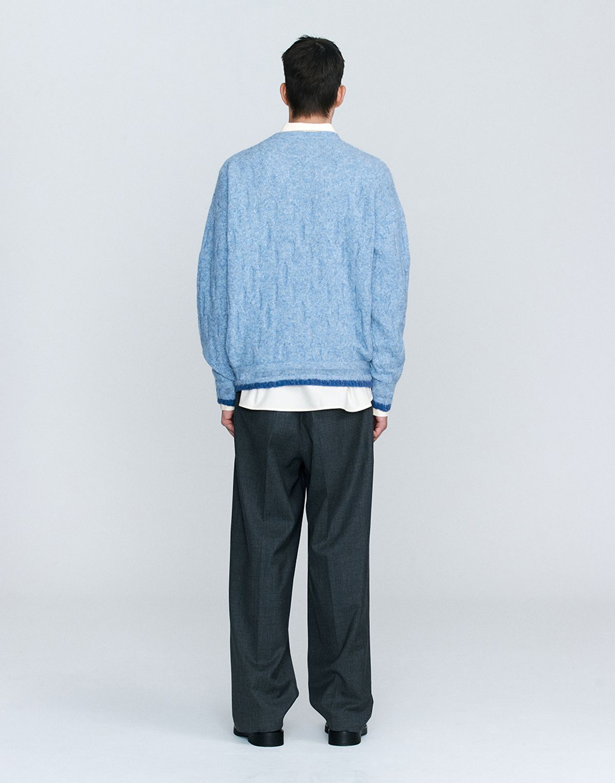 호이테(HEUTE) MOHAIR CURVE PULLOVER (BLUE)