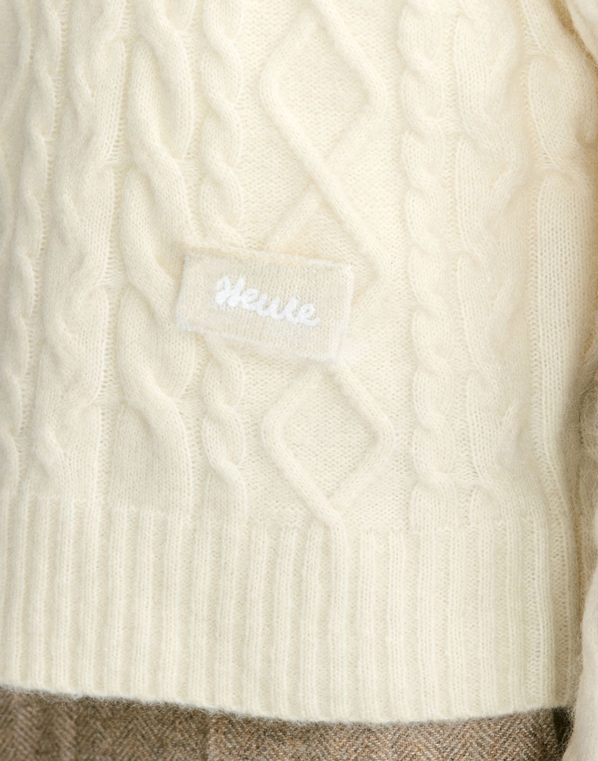 호이테(HEUTE) KID MOHAIR SIGNATURE V NECK (YELLOW)
