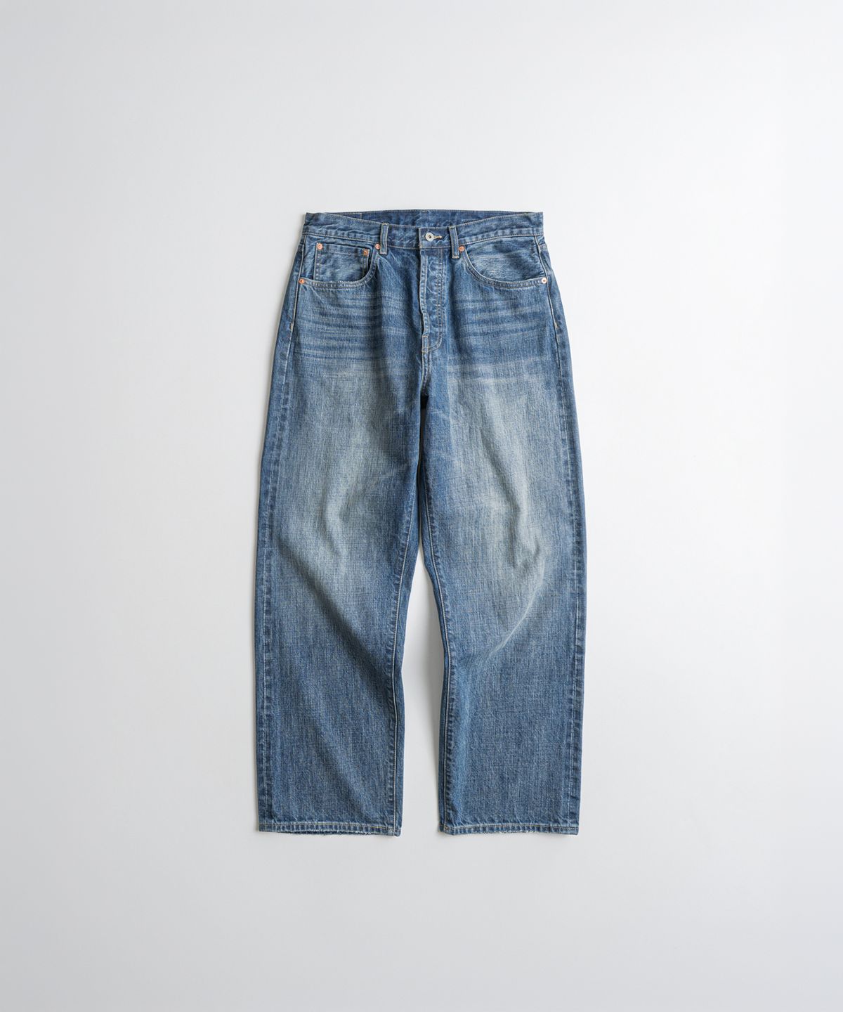 비헤비어(BEHEAVYER) 523L SELVEDGE DENIM PANTS washed blue
