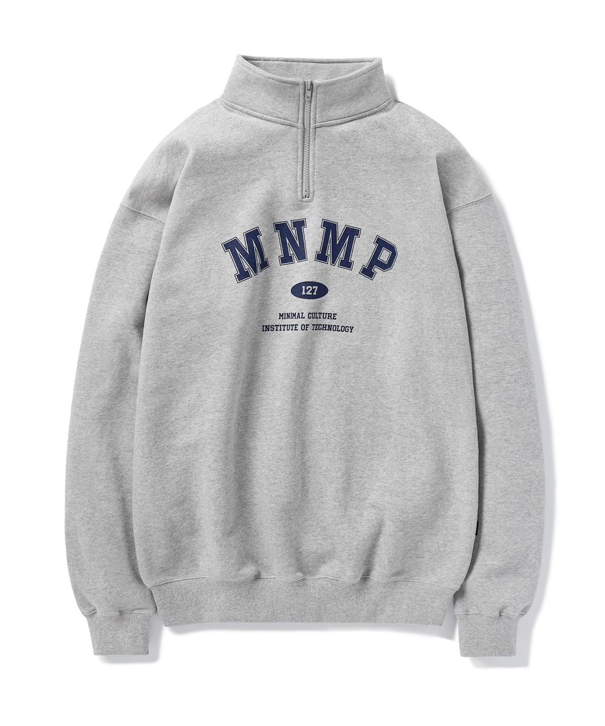 미니멀프로젝트(MINIMALPROJECT) MNMP 하프 집업 맨투맨 티셔츠 MZT708 [GRAY]