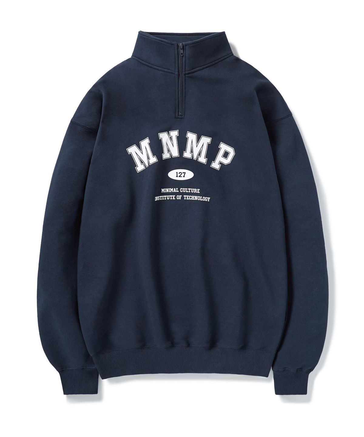 미니멀프로젝트(MINIMALPROJECT) MNMP 하프 집업 맨투맨 티셔츠 MZT708 [NAVY]