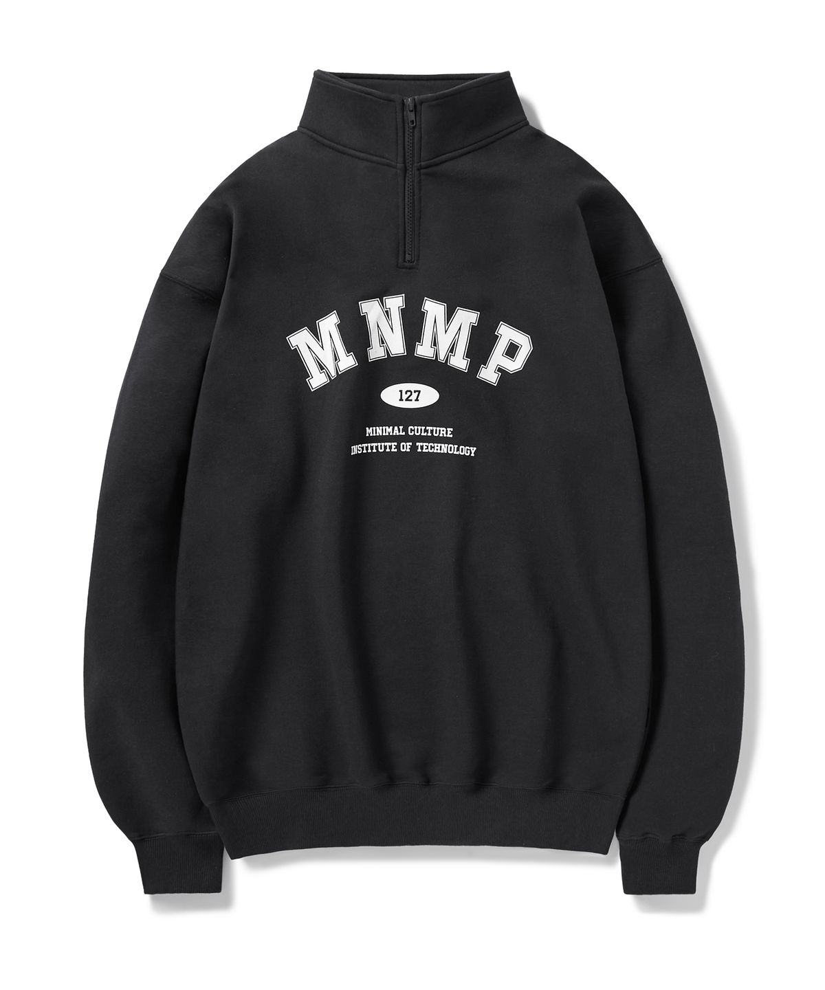 미니멀프로젝트(MINIMALPROJECT) MNMP 하프 집업 맨투맨 티셔츠 MZT708 [BLACK]