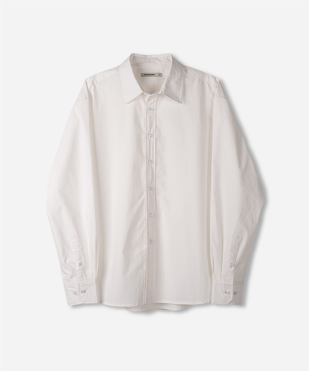 엑스컨테이너(EXCONTAINER) 오버핏 페이퍼 셔츠 (WHITE)
