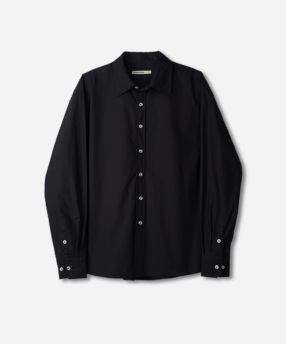 엑스컨테이너(EXCONTAINER) 오버핏 페이퍼 셔츠 (BLACK)