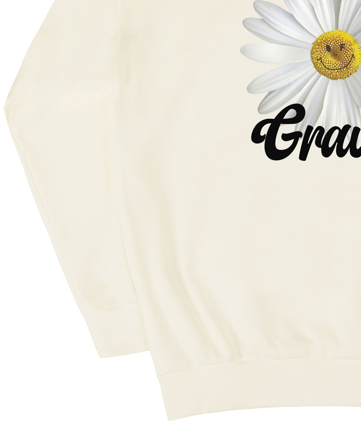 그레이버(GRAVER) [UNISEX]백 데이지플라워 스마일 후드티_크림