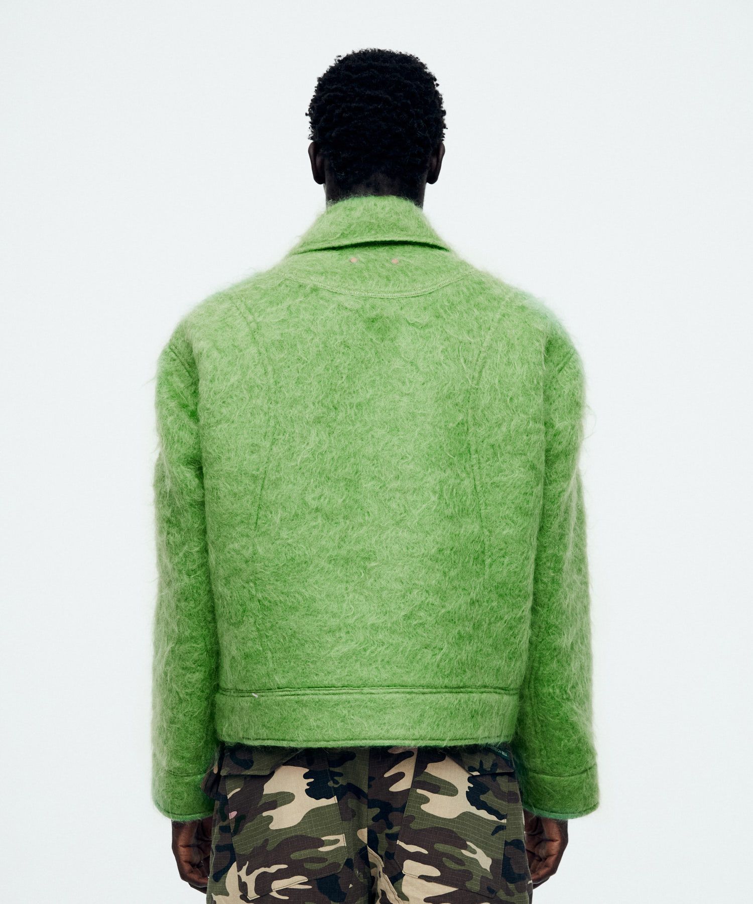 MUSINSA | ANDERSSON BELL Wado shaggy wool jacket awa577m (GREEN)