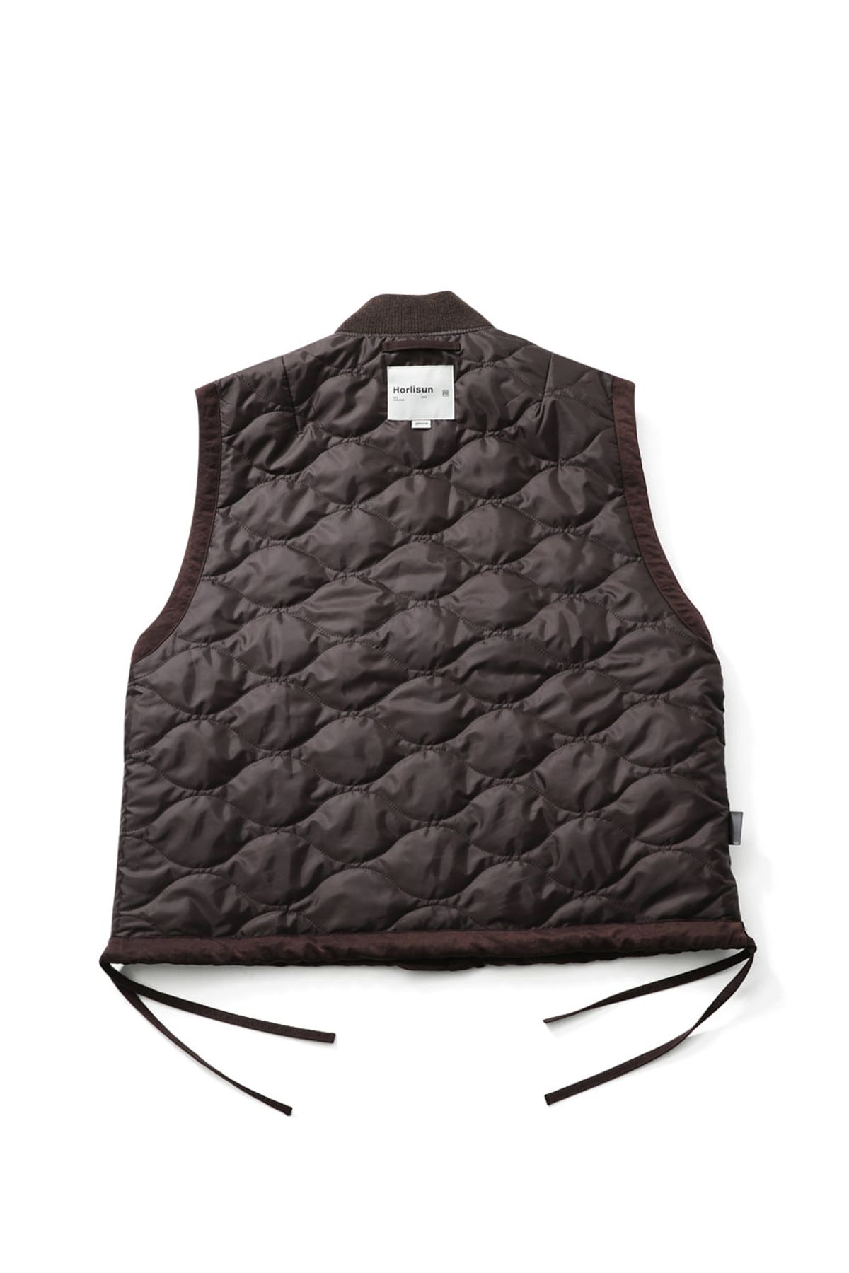 홀리선(HORLISUN) Cooper Crease Nylon Vest Burgundy Brown