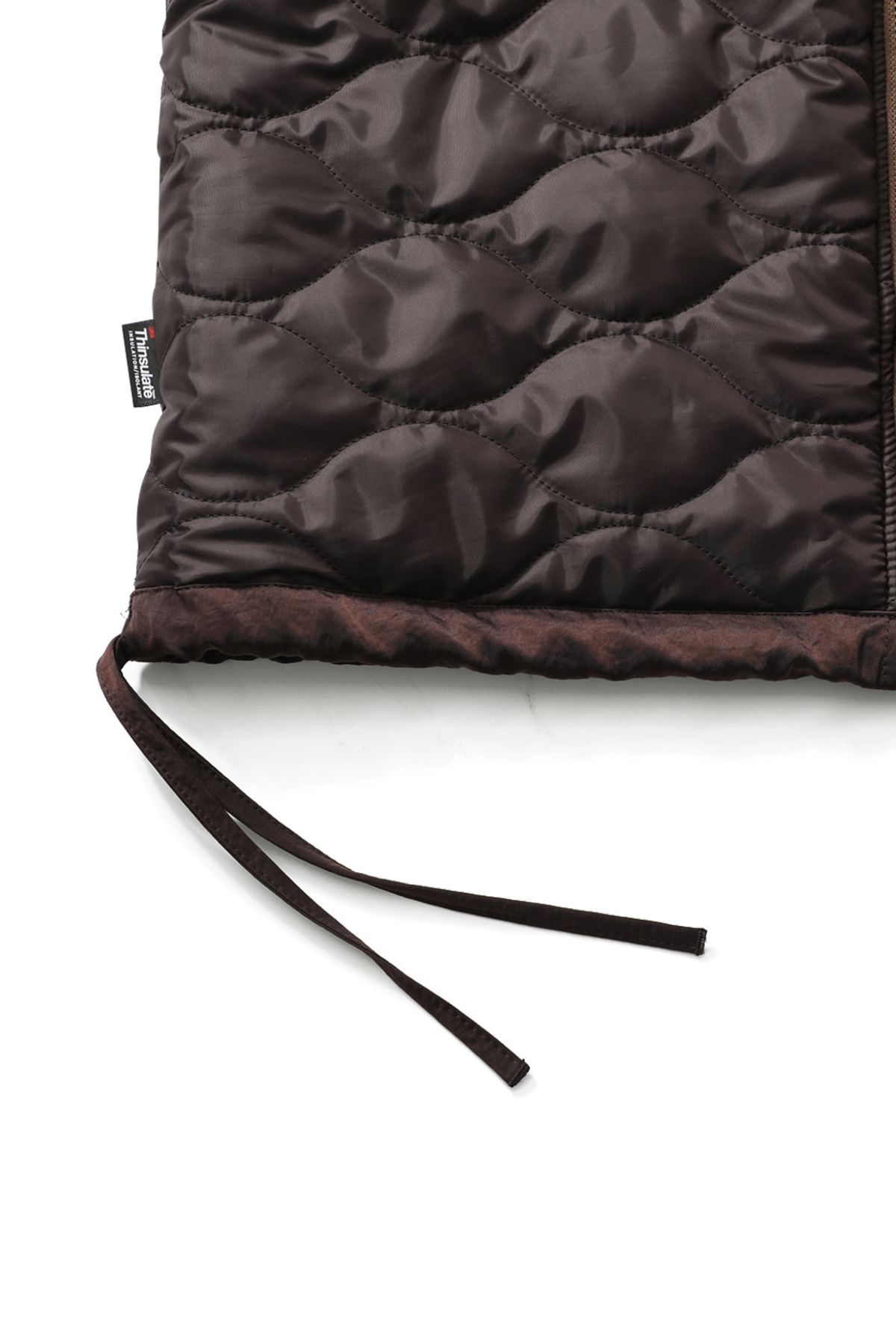 홀리선(HORLISUN) Cooper Crease Nylon Vest Burgundy Brown