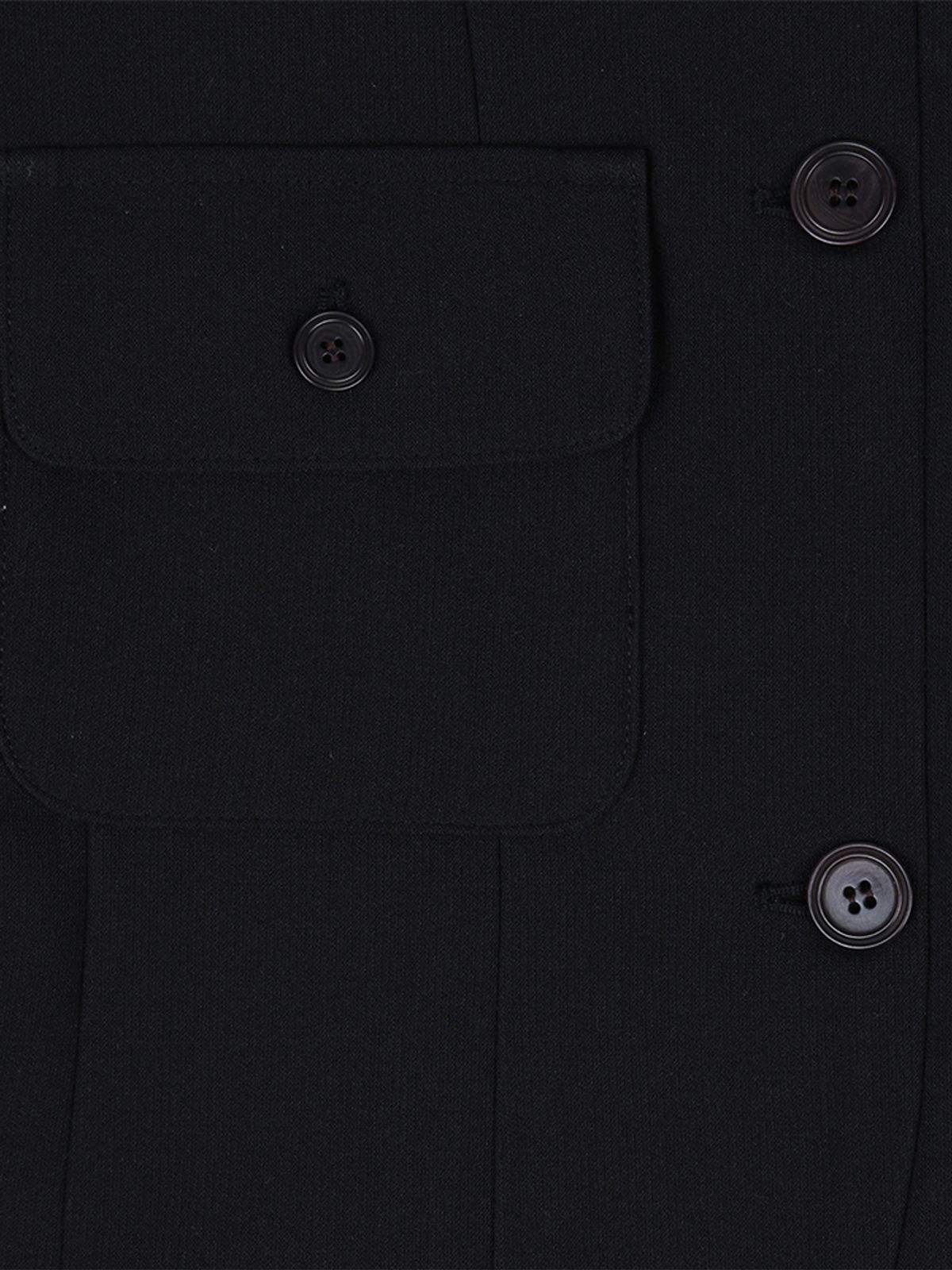 르세지엠(LESEIZEME) Celine Round No Collar Crop Jacket - Black