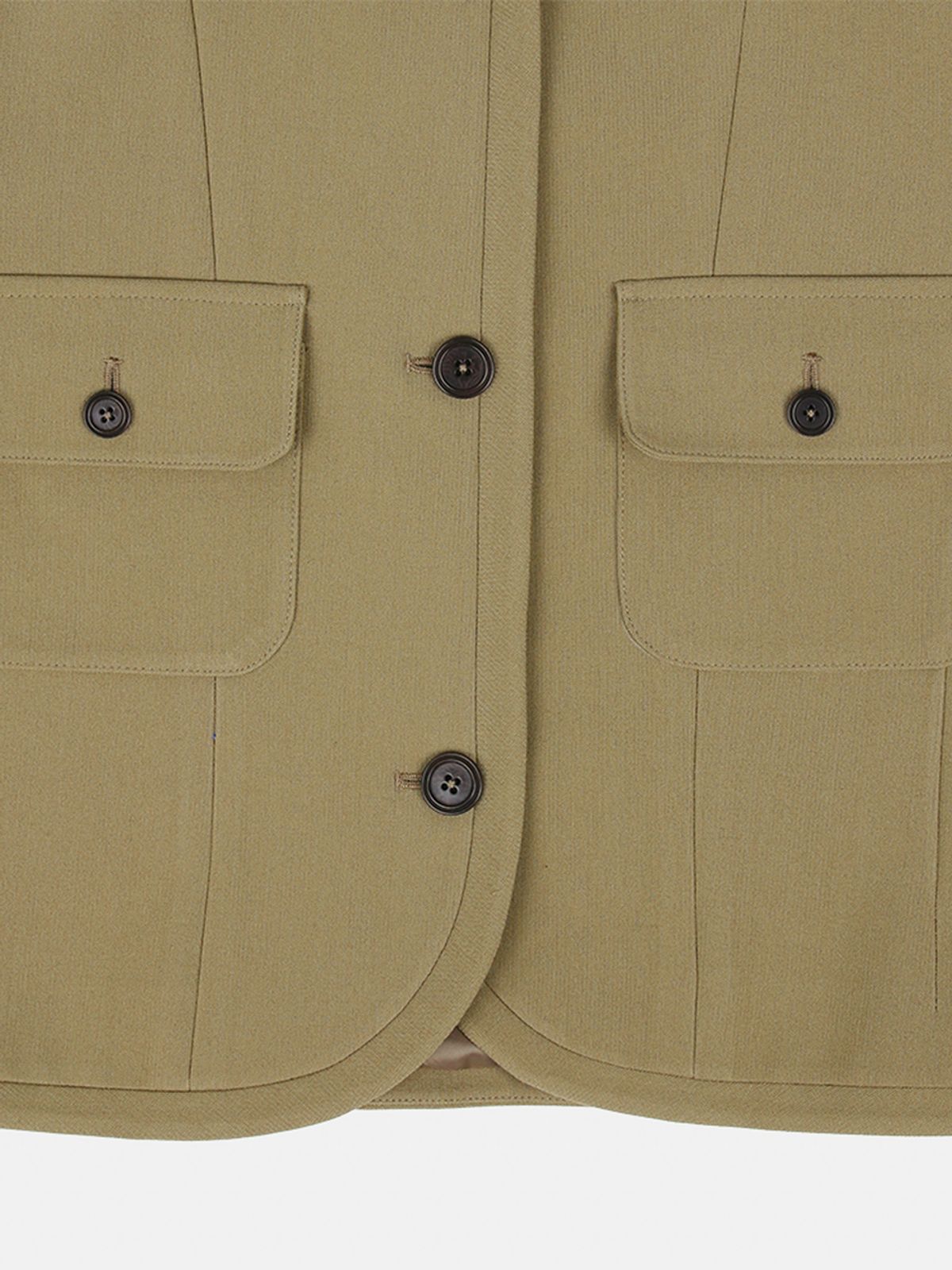 르세지엠(LESEIZEME) Celine Round No Collar Crop Jacket - Beige